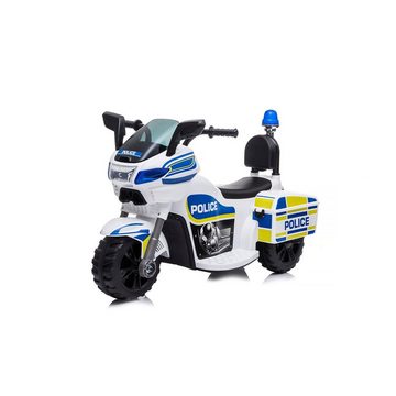 Chipolino Elektro-Kindermotorrad Kinder Elektromotorrad Police, Belastbarkeit 25 kg, 3 Räder Scheinwerfer Musikfunktion