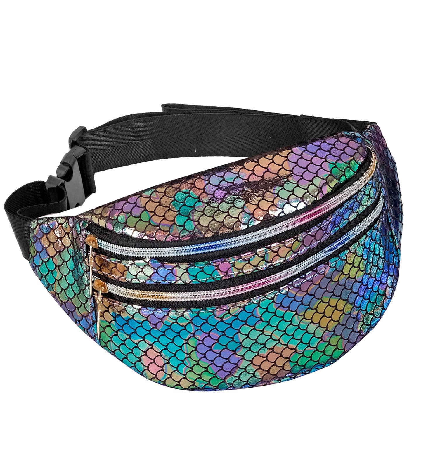 Kostüm Bauchtasche mit Schuppen - Meerjungfrau, Holograf