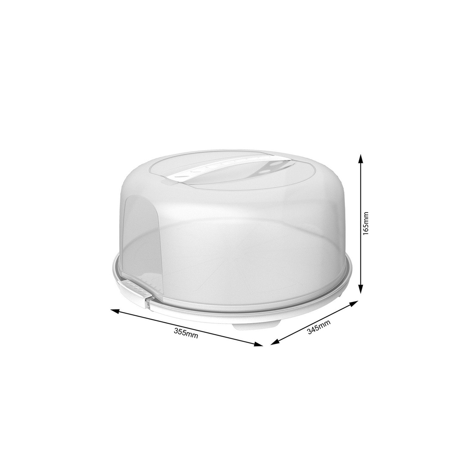 ROTHO Aufbewahrungssystem FRESH hoch Kuchentransportbox mit Haube und Griff – Bild 4 von 4
