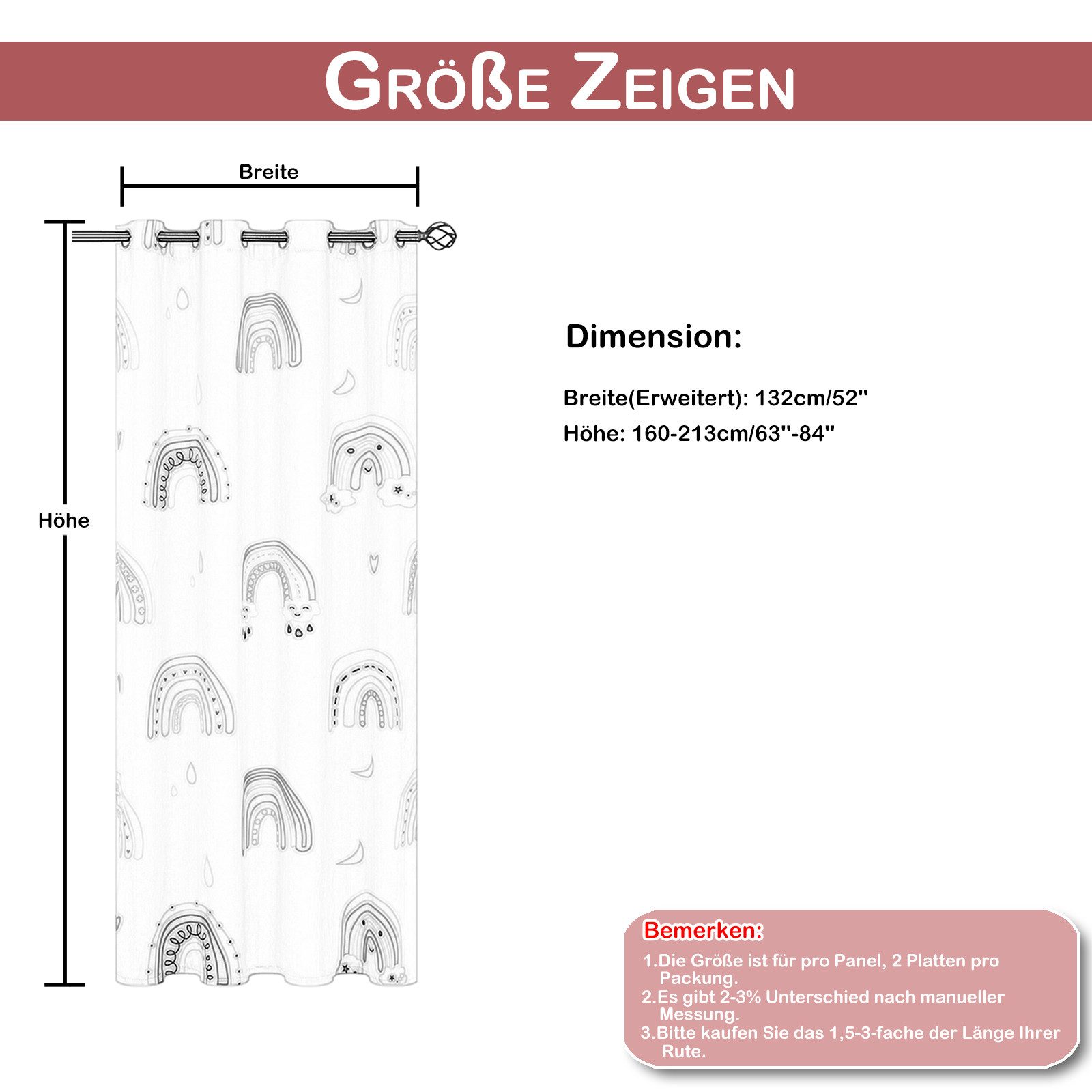 Jibenhome Gardine Thermogardinen mit Ösen,Vorhang Kinderzimmer Gardinen mit günstig online kaufen