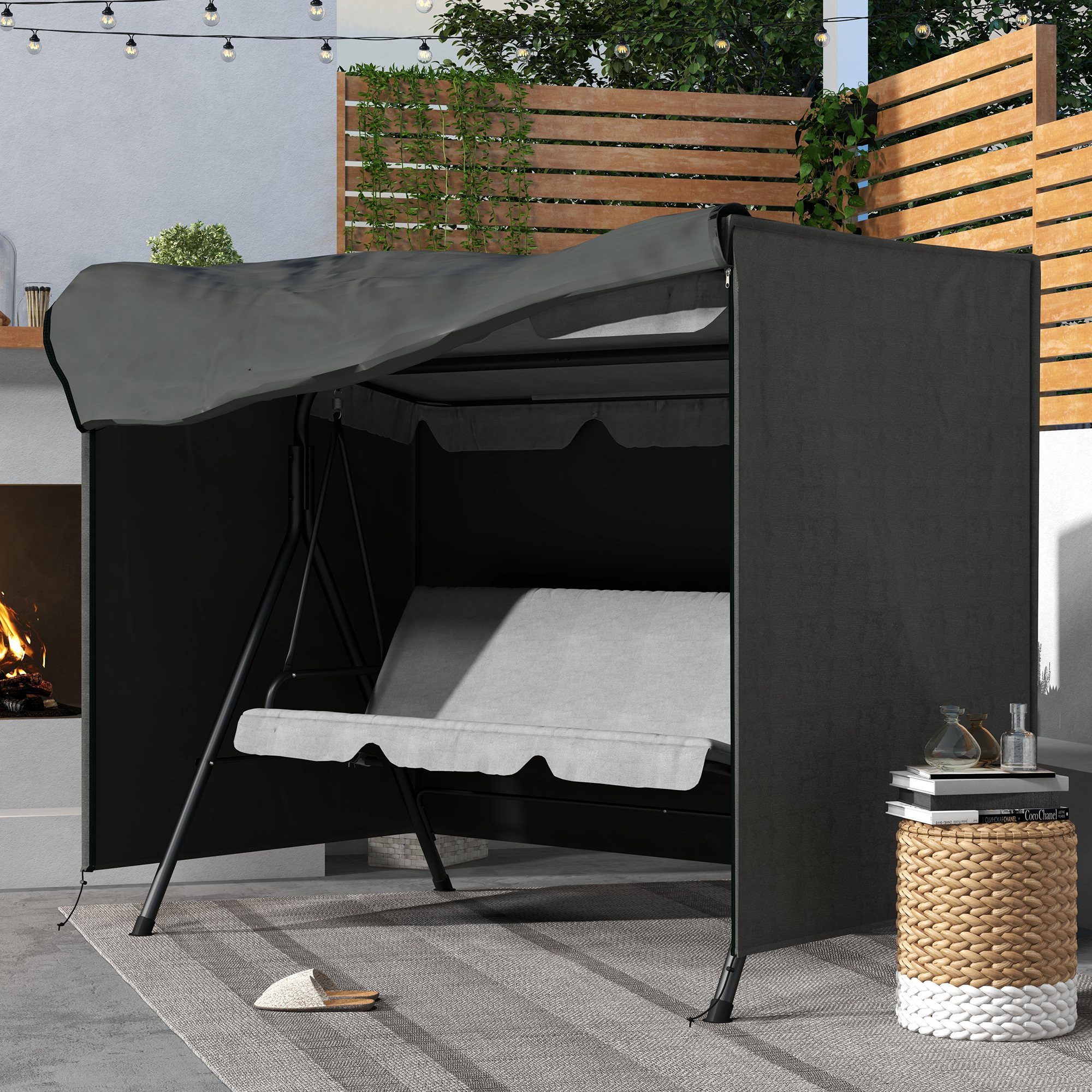 Outsunny Gartenmöbel-Schutzhülle 3 Sitzer, wasserabweisend, winterfest günstig online kaufen