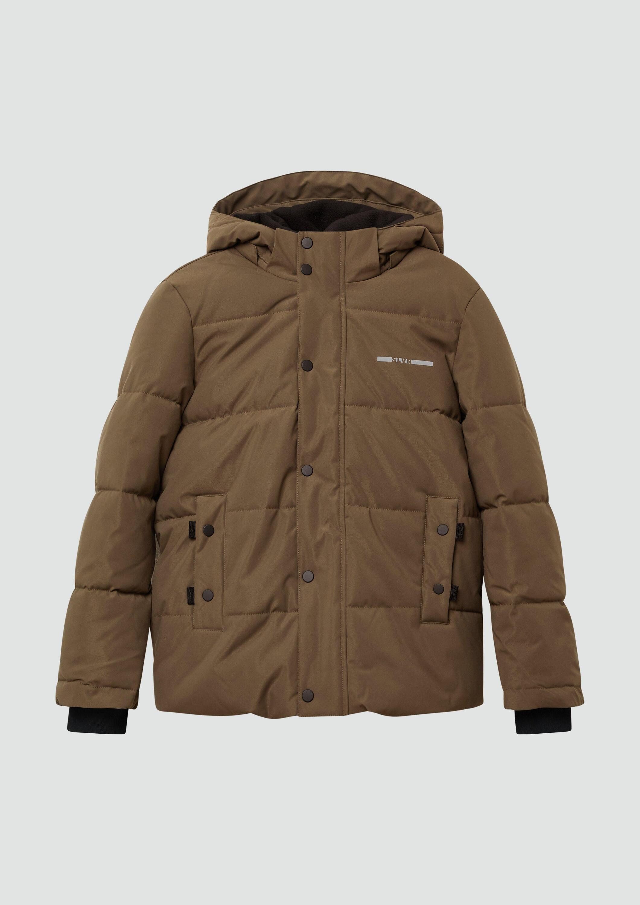 s.Oliver Winterjacke Outdoor-Jacke Steppjacke mit abnehmbarer Kapuze