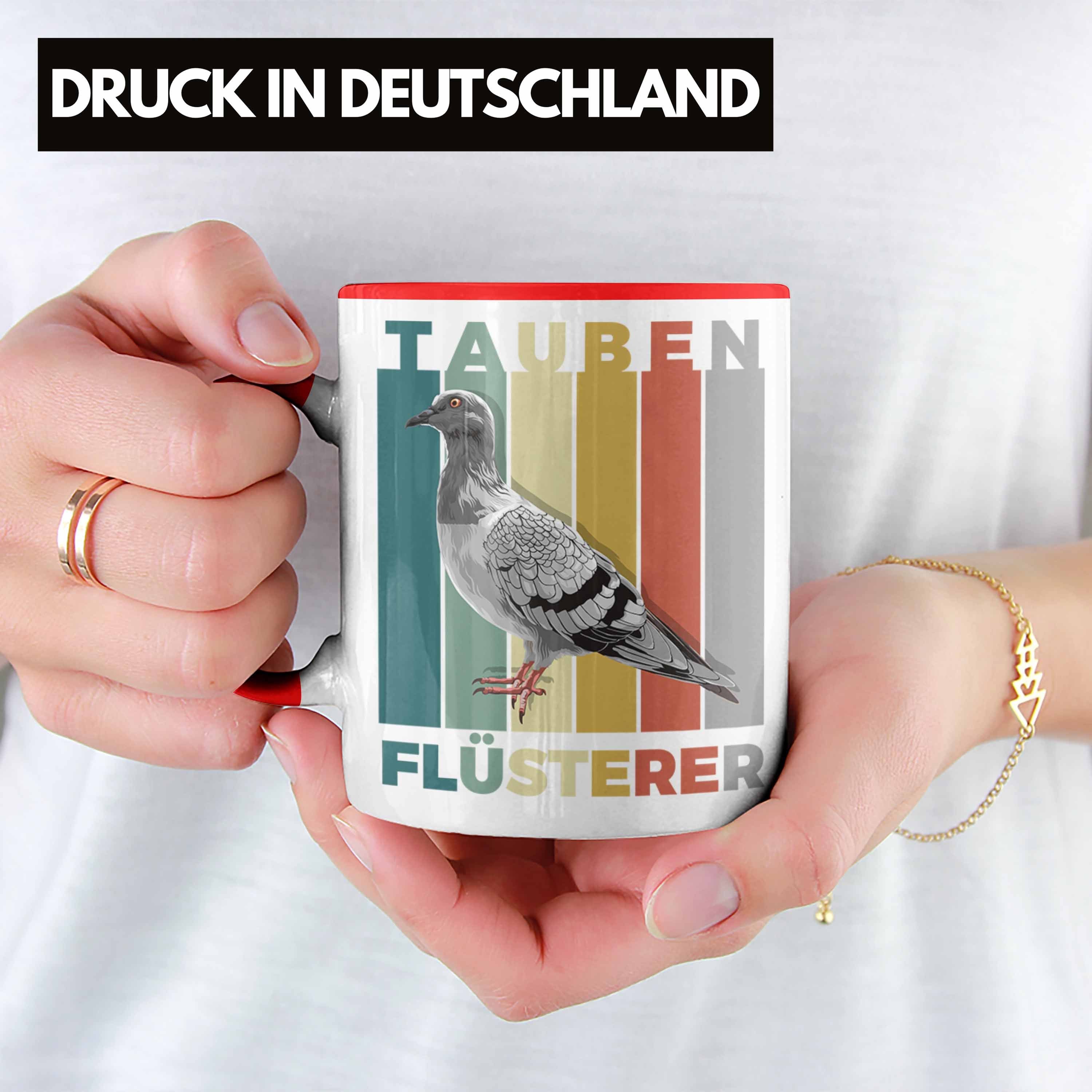 Tasse Zaubenzucht Becher Trendation Tasse Rot Spruch Taubenzüchter - Zubehör Lustiger Geschenk Taubenflüsterer Trendation Tauben