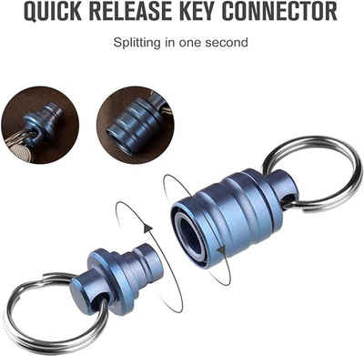 oknife Schlüsselanhänger Otacle R1 Schlüsselring aus Titan mit magnetischem Design,abnehmbar, (EDC-Zubehör für Wandern und Outdoor), Einfach zu teilen Arbeit, Haus, Auto