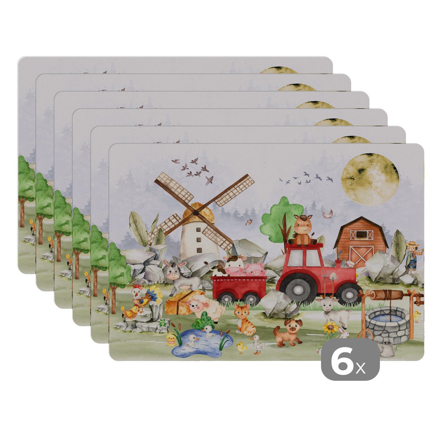 Platzset Kinder - Bauernhof - Tiere