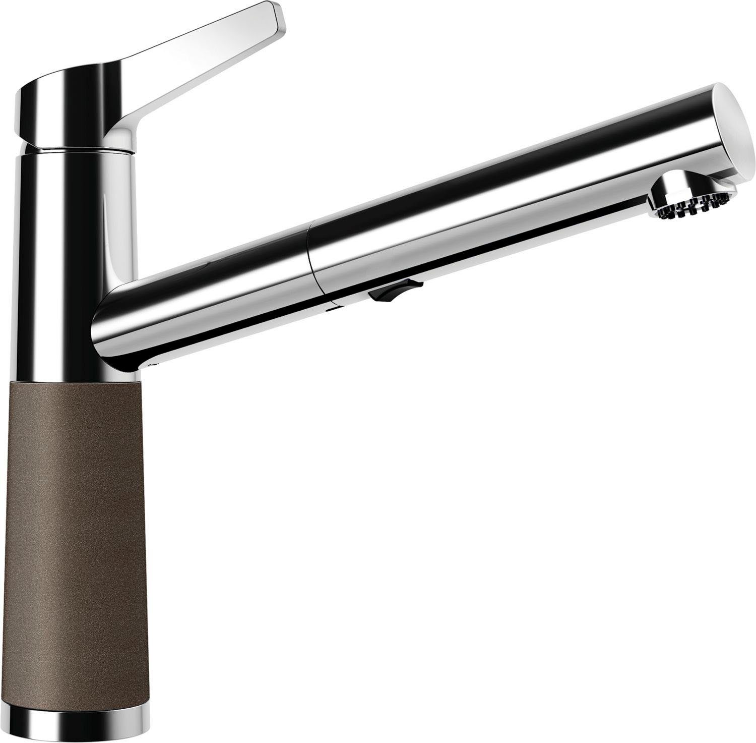 Schock Küchenarmatur SC-510 SB ausziehbar, Strahl-Brause, Rückflussverhinderer, Schwenkbereich 120°