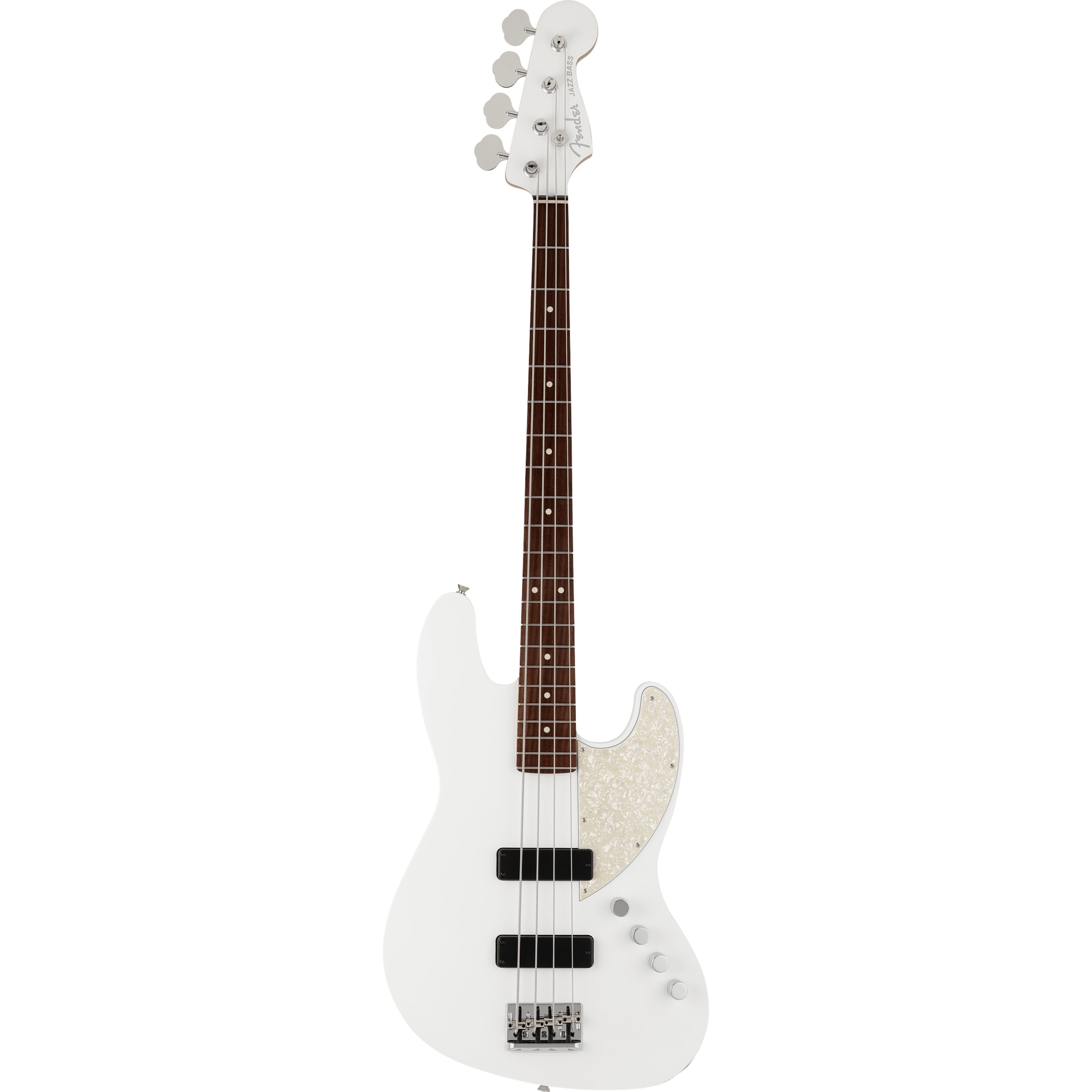 Fender E-Bass, E-Bässe, 4-Saiter E-Bässe, Made in Japan Elemental Jazz Bass HH RW Nimbus White - E-Bass