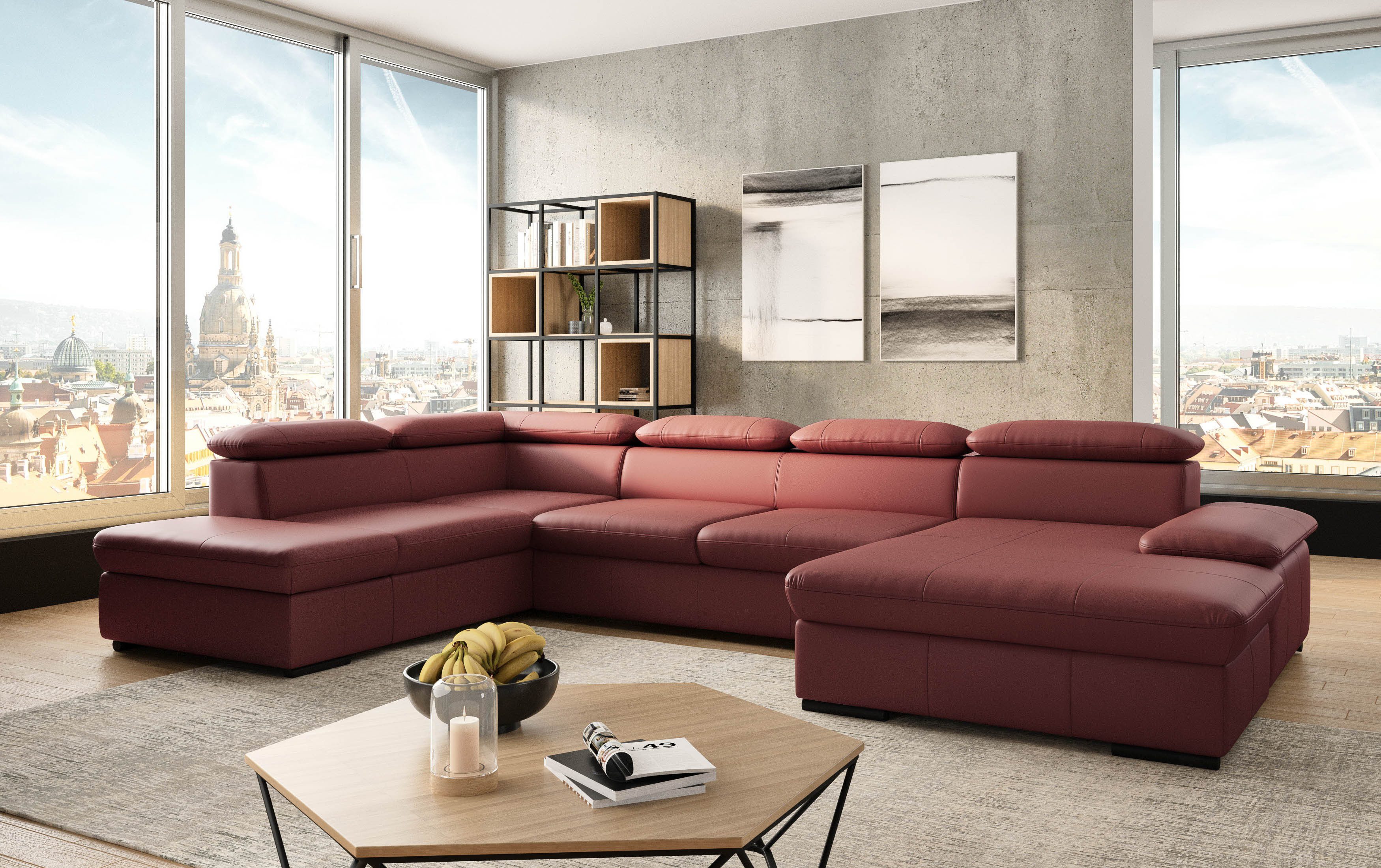 sit&more Wohnlandschaft "Alcudia U-Form" wahlweise mit Bettfunktion günstig online kaufen