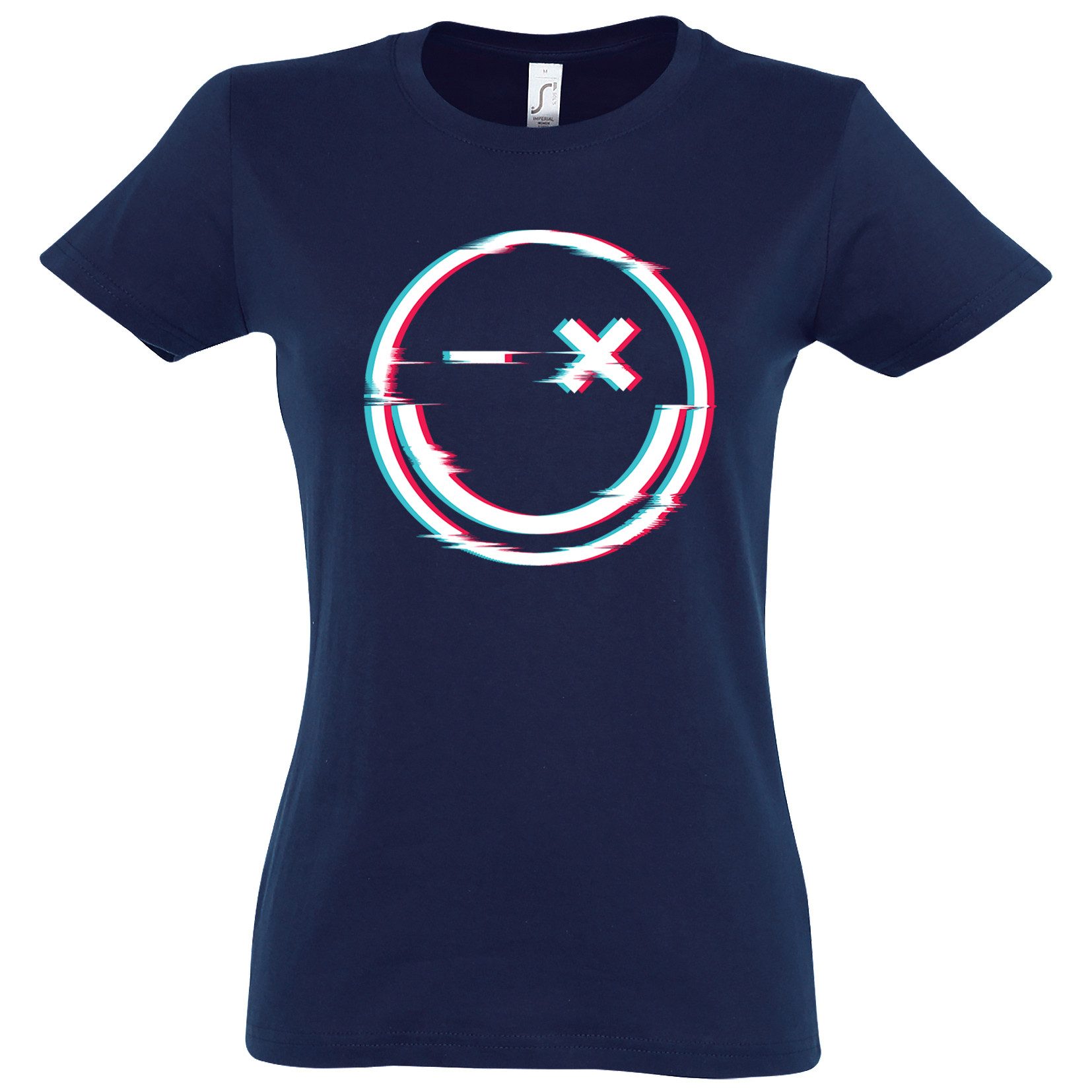 Youth Designz Print-Shirt Smile Glitch Damen günstig online kaufen