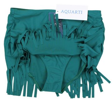 Aquarti Bikini-Hose Aquarti Damen Bikinihose mit Rock Seitliche Raffung