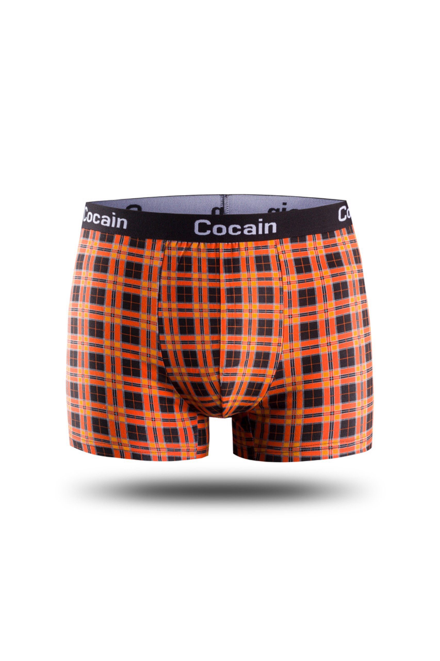 Cocain underwear Europa Boxershorts dunkle (5-St., Logoschriftzug Spitzenqualität Boxershorts Bund 5er-Pack) aus am Karo's Herren