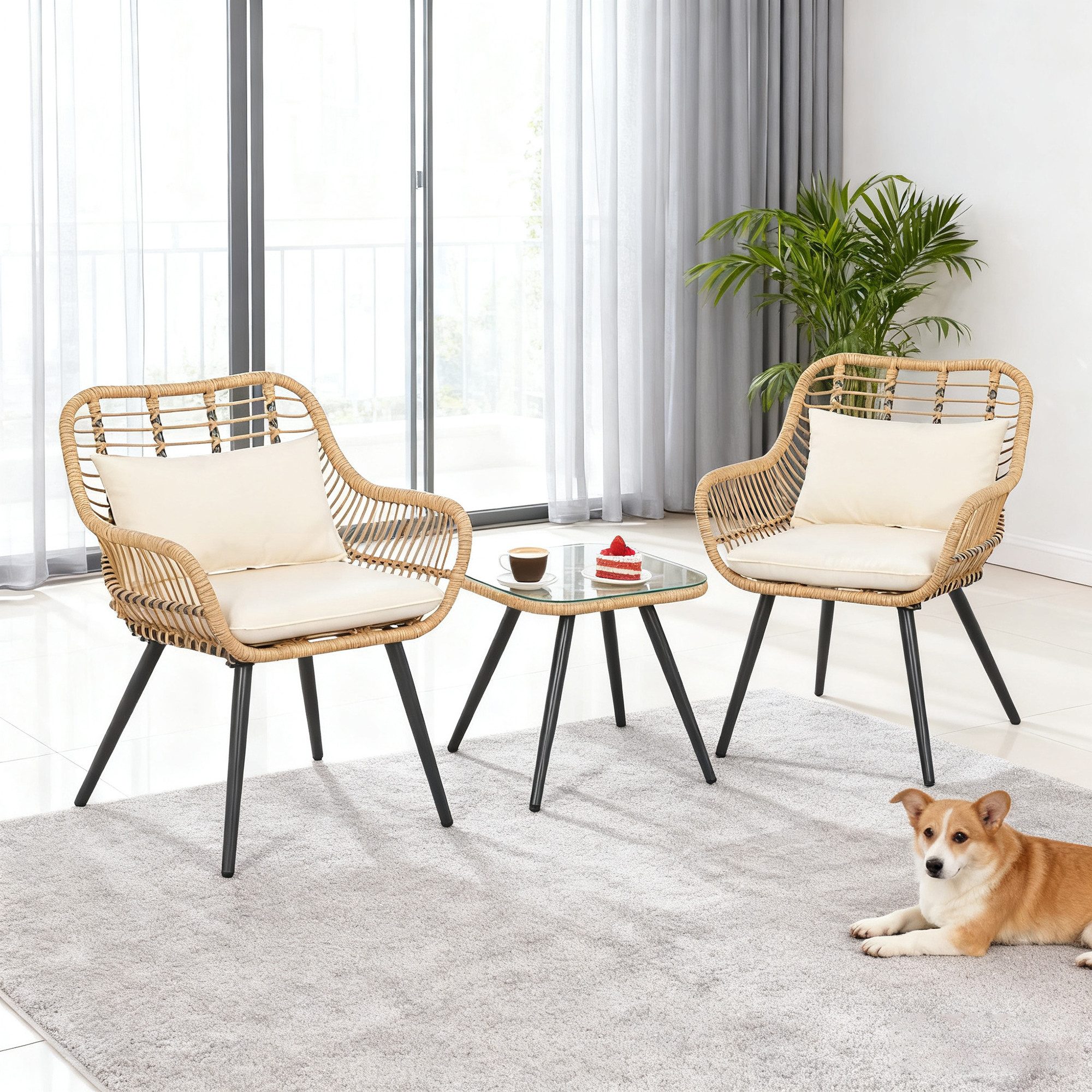 JOIVI Balkonset Bistro-Set, Gartenmöbel-Set, Balkonmöbel-Set für günstig online kaufen