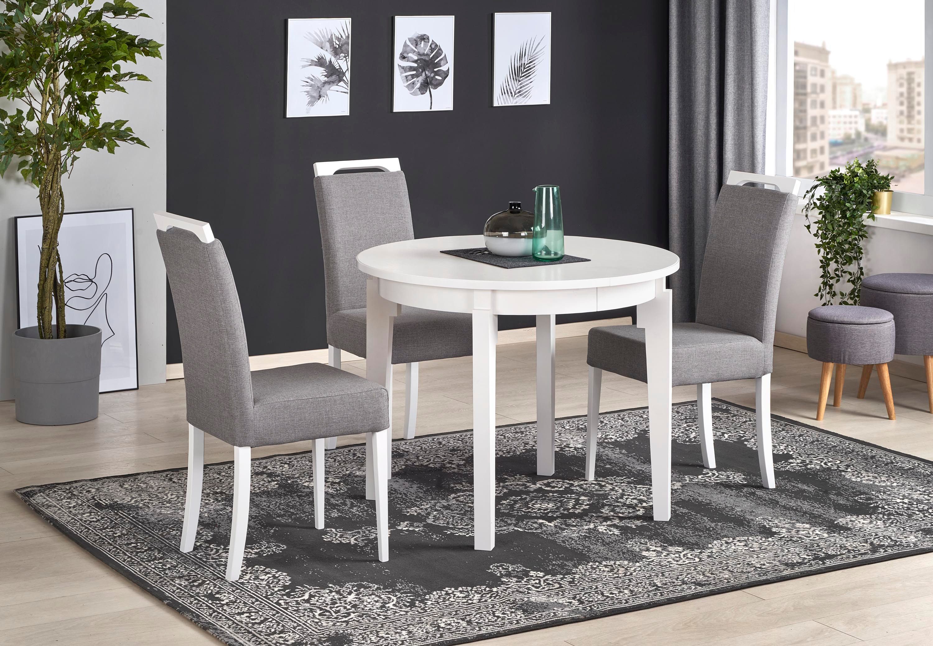 designimpex Esstisch Design rund HAS-111 Massivholz günstig online kaufen