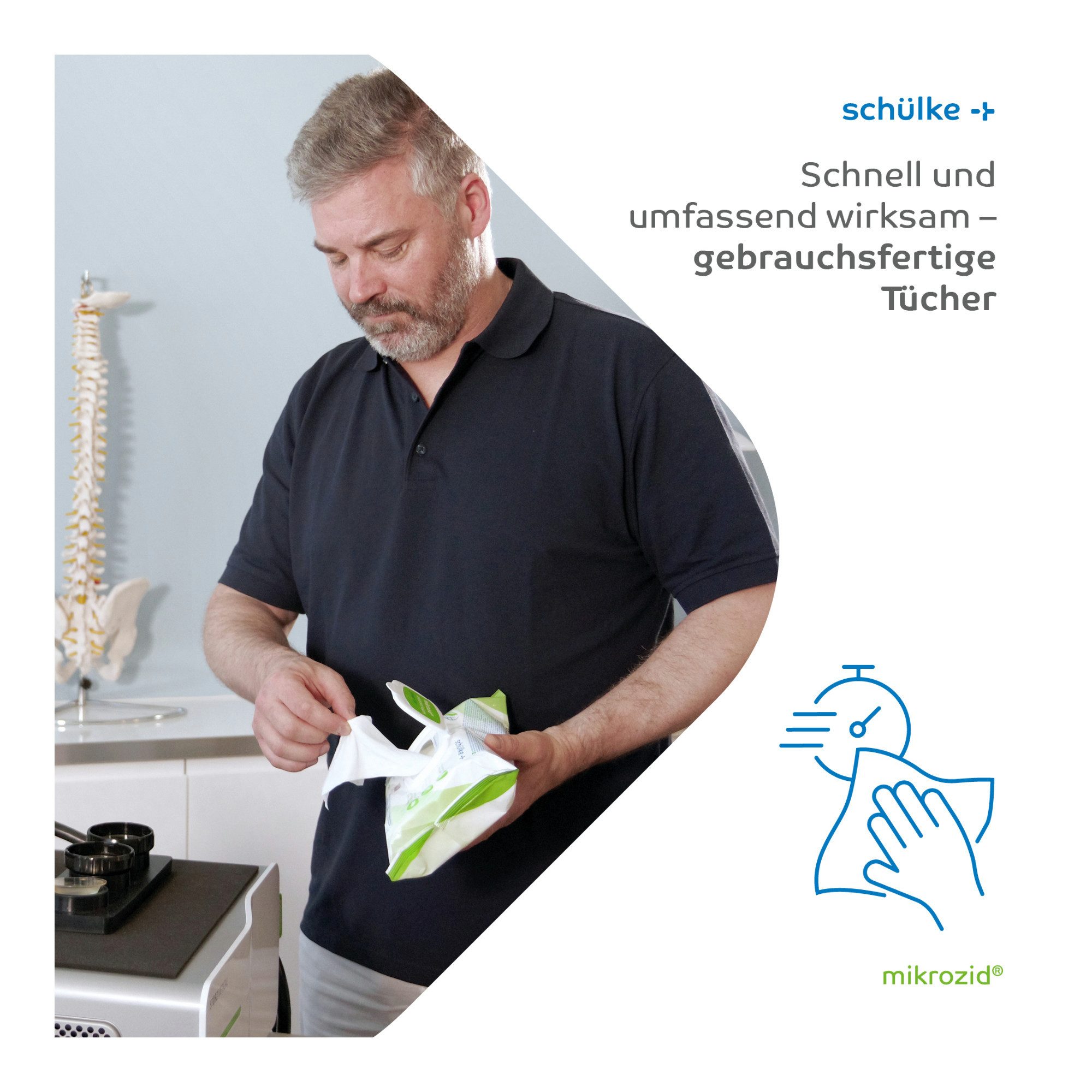 SCHÜLKE & MAYR GmbH mikrozid® universal p wipes free line - Desinfektionstücher 114 Tücher Oberflächen-Desinfektionsmittel