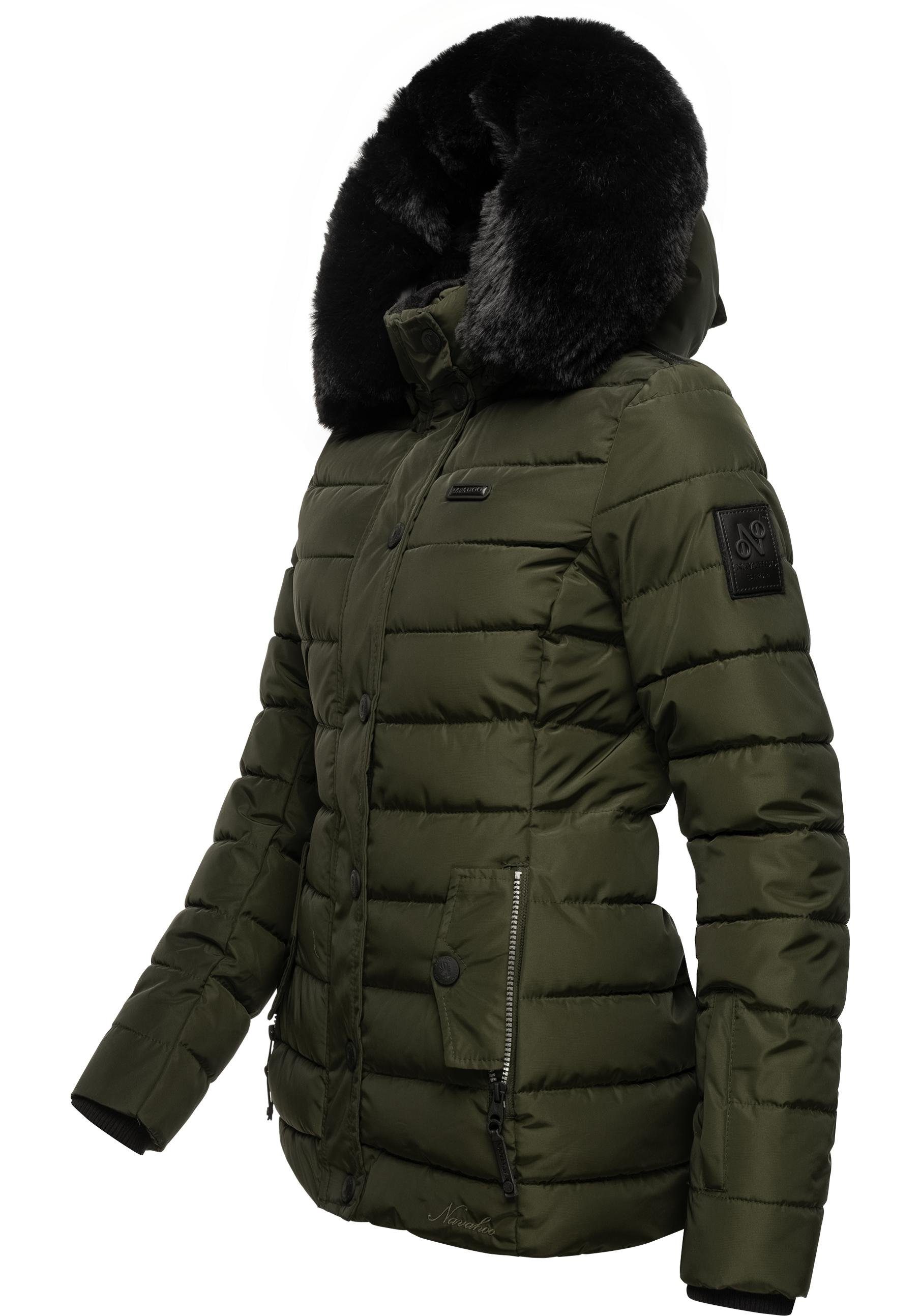 Navahoo Steppjacke Milianaa Edle Winterjacke mit weicher Kunstfell-Kapuze günstig online kaufen