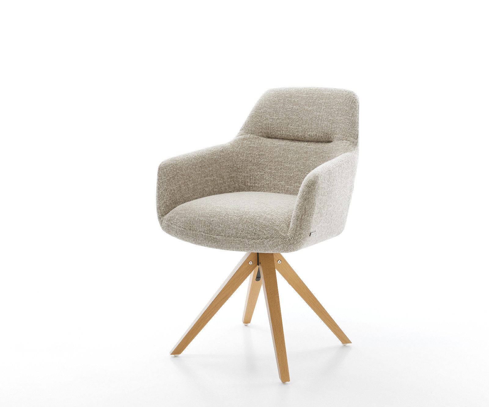 DELIFE Polsterstuhl Pejo-Flex, Holzgestell kantig Natur günstig online kaufen