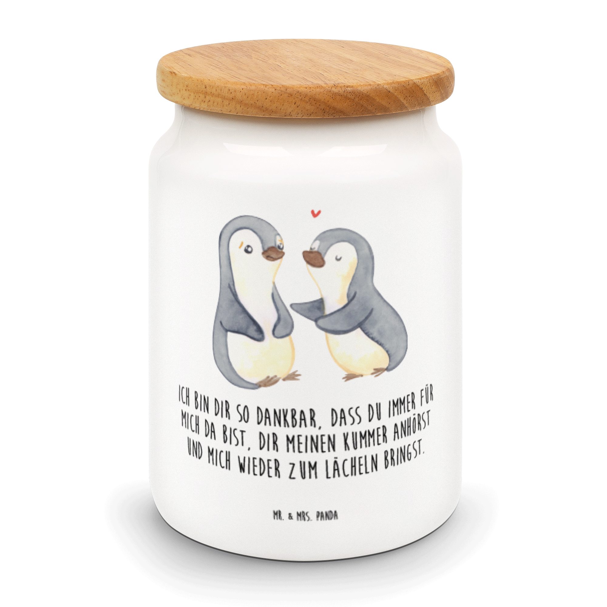 - trösten Mrs. Vorratsdose Pinguine Keramik, Mr. (1-tlg) Panda Liebesbeweis, Weiß Geschenk, & Ehemann, - Hochei, für