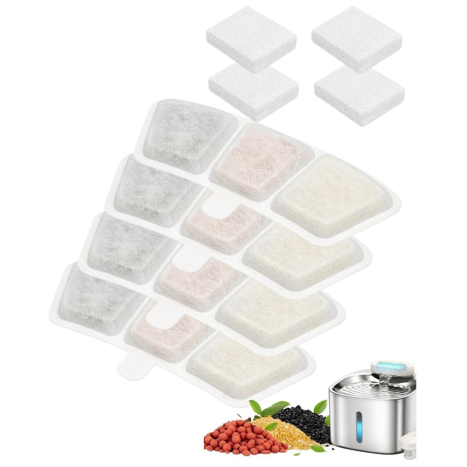 LuxusKollektion Filter-Set Katzenbrunnen Filter Set 8tlg Weiß