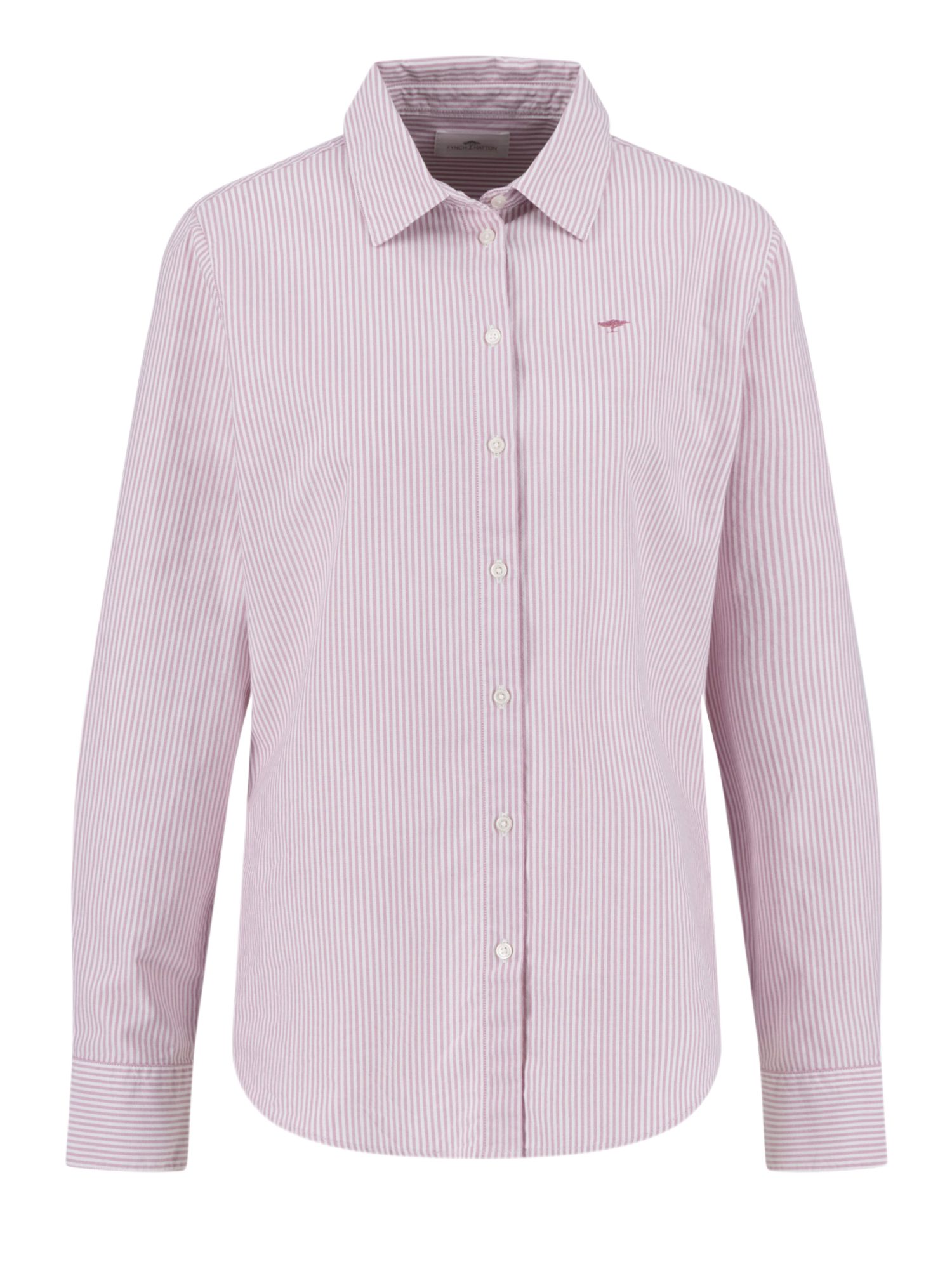 FYNCH-HATTON Langarmbluse rosa,Elegant,Baumwolle,Unifarben,Kent,Lang,Casual Fit