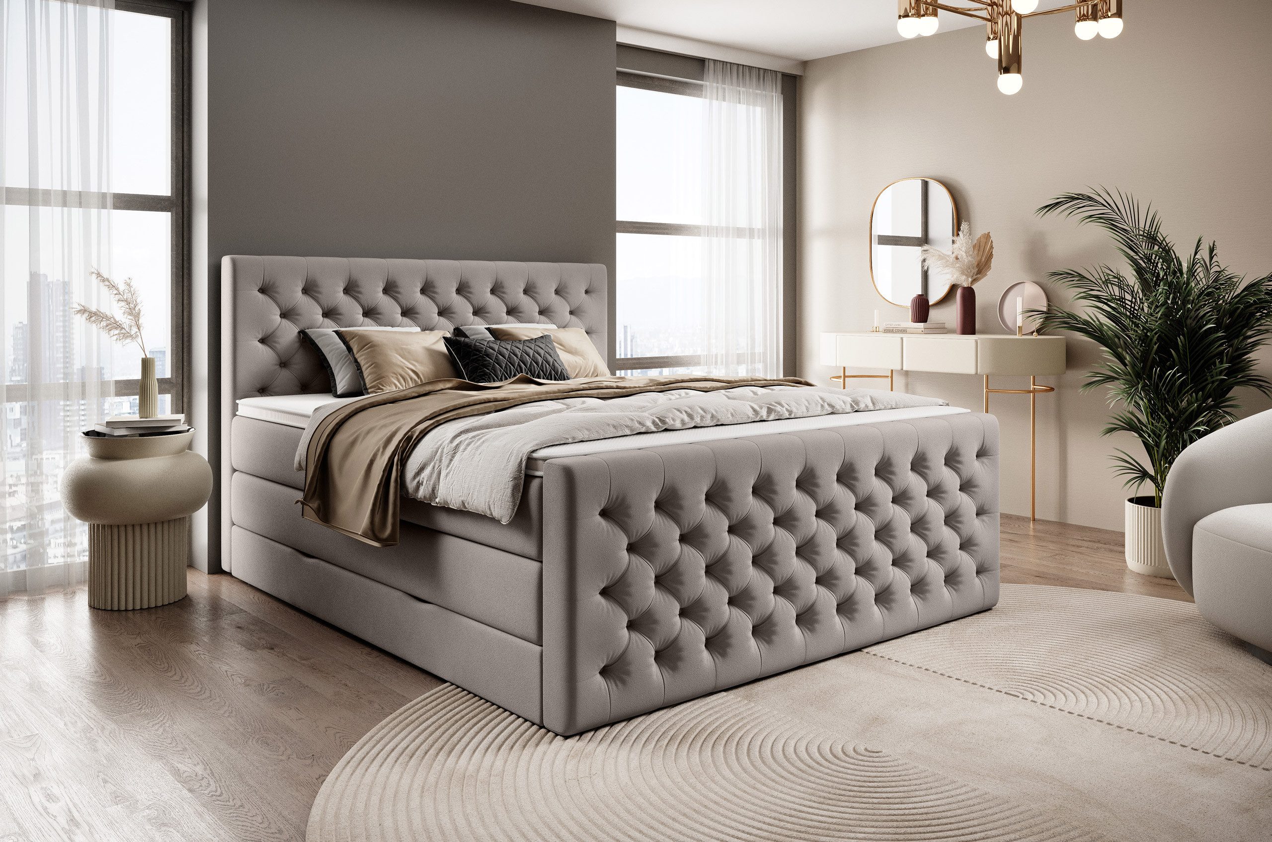 wonello Boxspringbett Victoria, mit Bettkasten, Matratzen günstig online kaufen