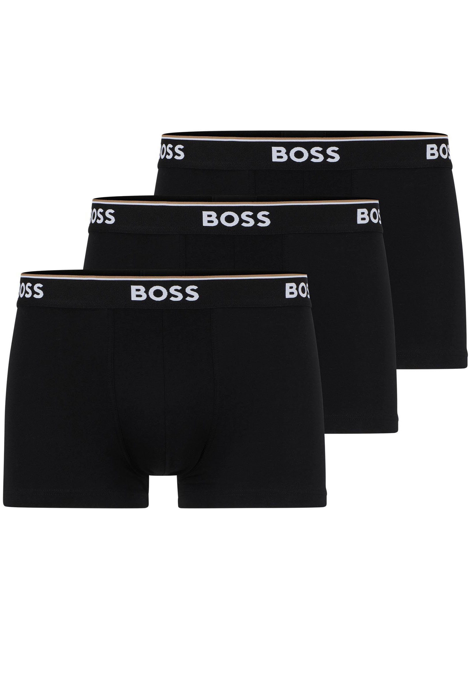 mit black 3er-Pack) Boxer Logo (Packung, BOSS Webbund