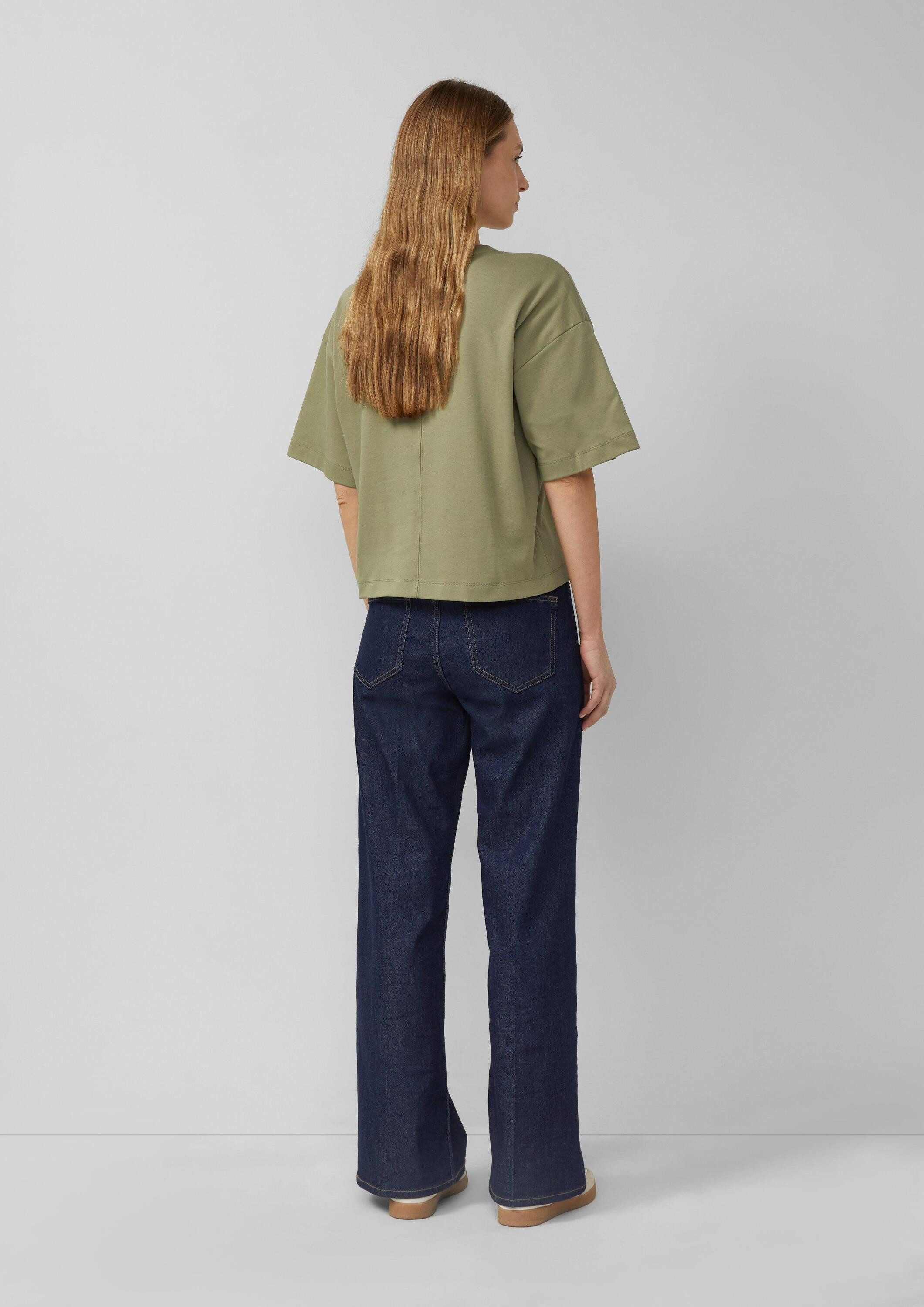 s.Oliver Kurzarmshirt T-Shirt Oversized T-Shirt aus Baumwoll-Interlockjersey