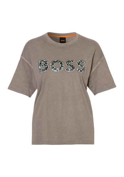 BOSS ORANGE T-Shirt C_Evina_nevermind mit BOSS-Logostickerei