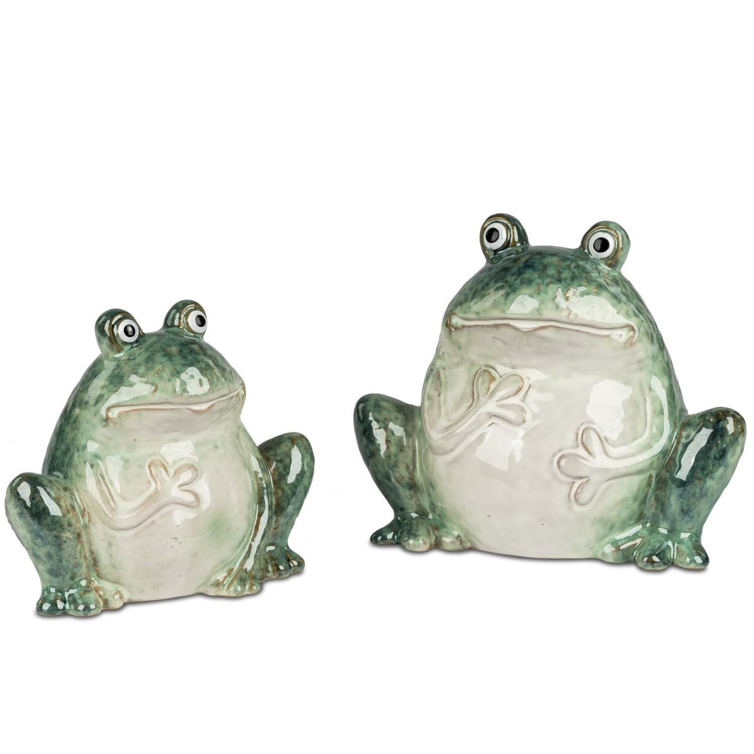formano Dekofigur Steinoptik, Höhe: 17cm, Farbe: Grau, Motiv: Frosch