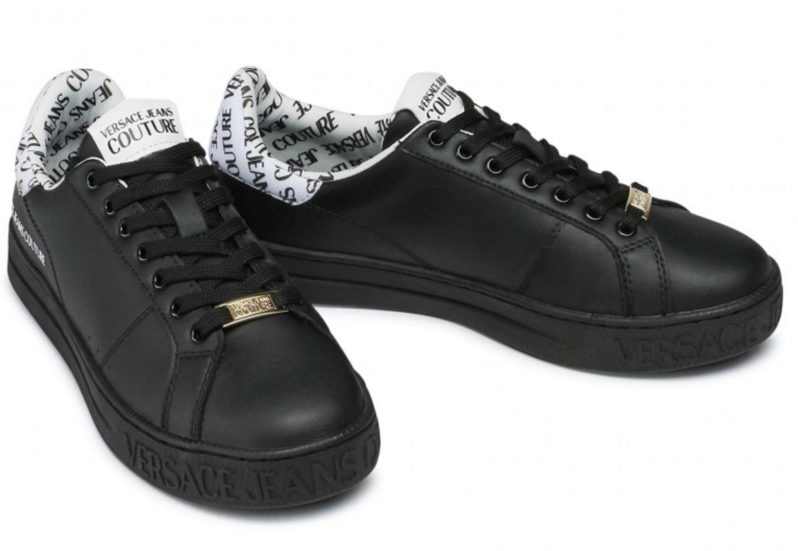 Versace JEANS COUTURE Multi Logo Trainers Low-Top Sneakers Schuhe Sho Sneaker