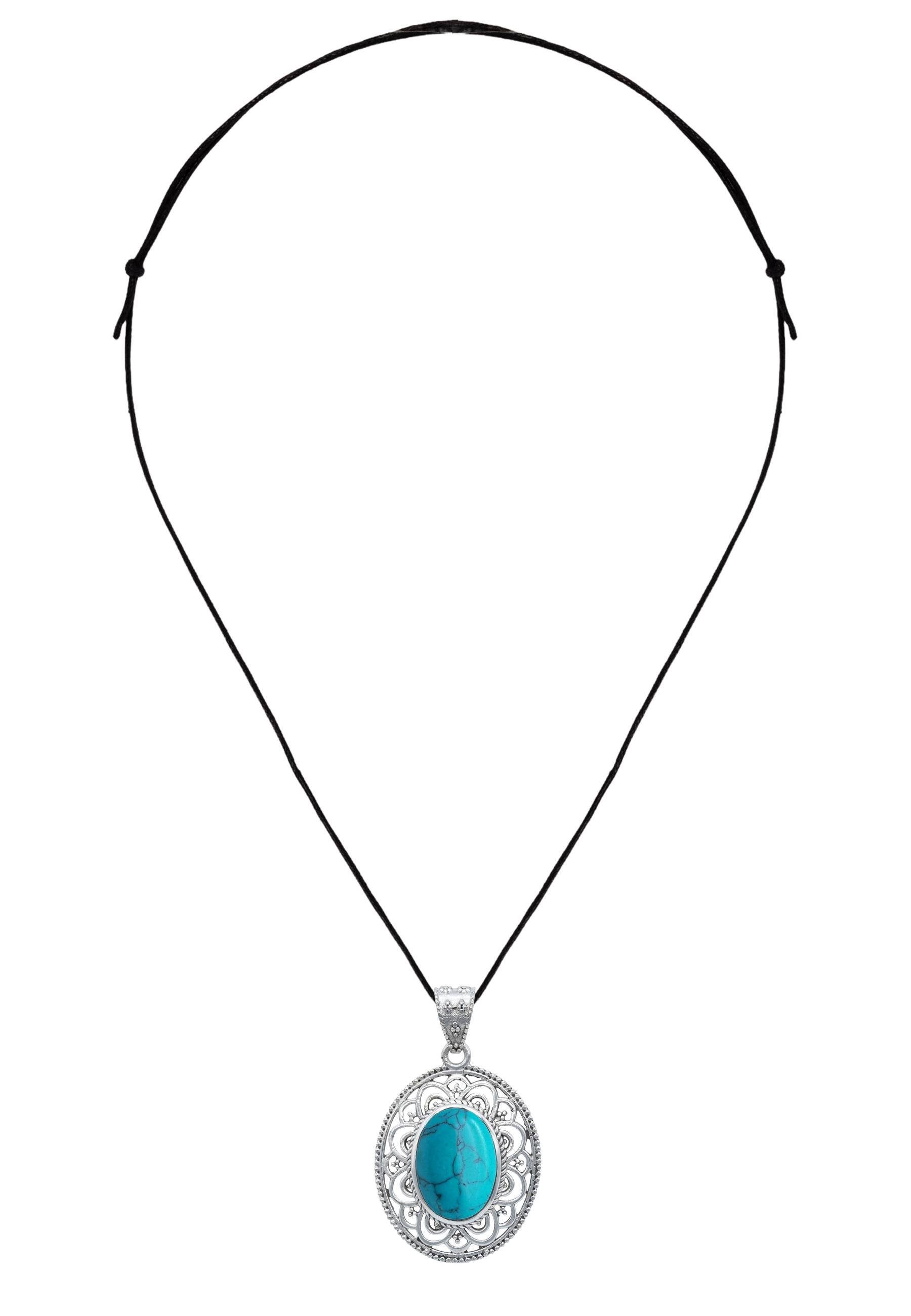 mantraroma mit 925er Kettenanhänger Silber Türkis