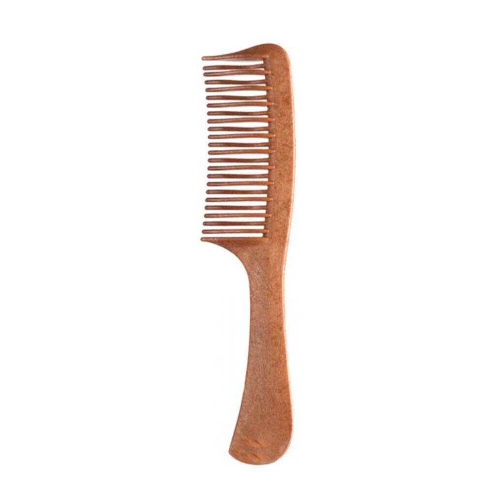 Haarkamm Cabello Peine Escarpidor Pua Curva Grande Mango Madera 1un