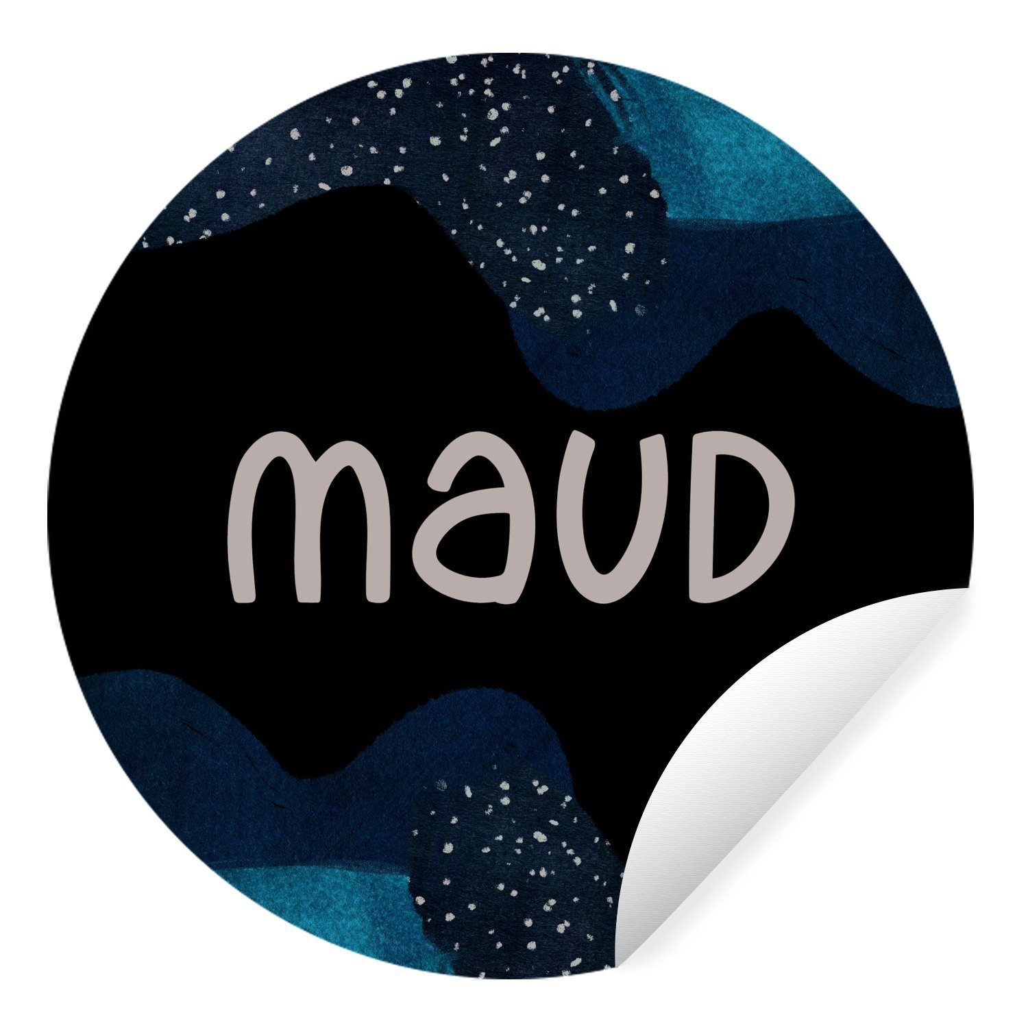 MuchoWow Wandsticker Maud - Pastell - Mädchen (1 St), Tapetenkreis für Kinderzimmer, Tapetenaufkleber, Rund, Wohnzimmer