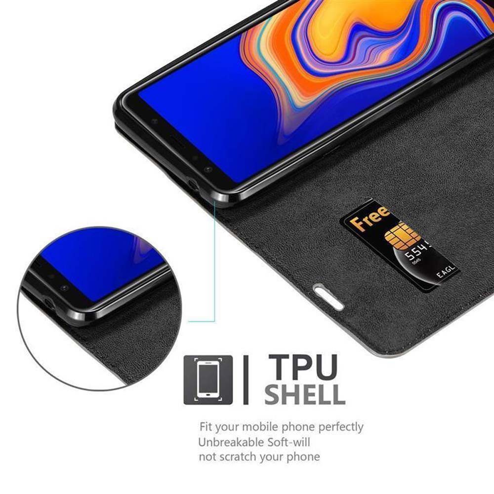 Cadorabo Handyhülle für Samsung Galaxy A6s Hülle Samsung Galaxy A6s, Hülle Schutzhülle mit Standfunktion, Magnetverschluss und Kartenfach