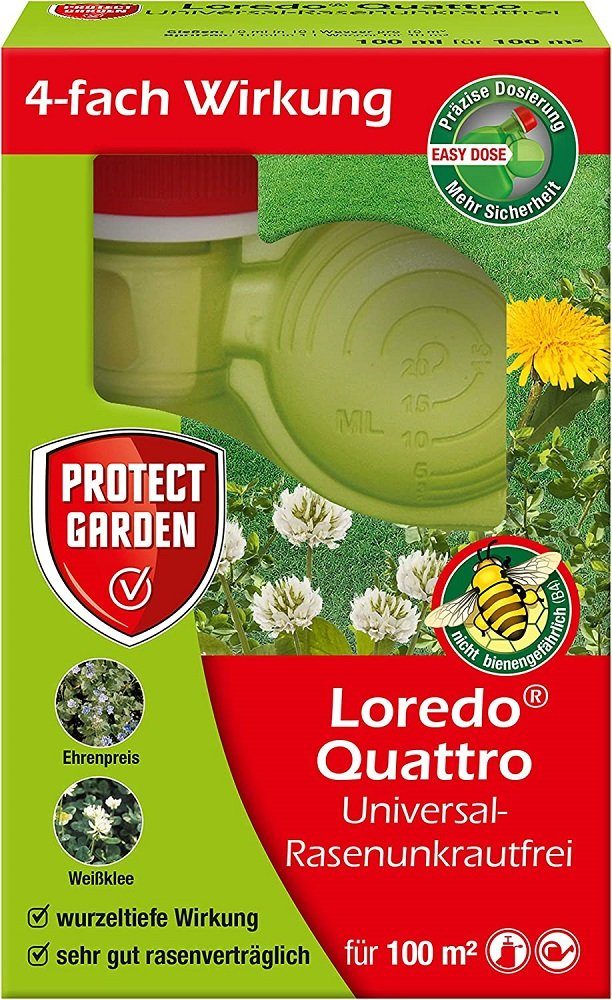 Protect Garden Unkrautbekämpfungsmittel Protect Garden Loredo Quattro Universal Rasenunkrautfrei 100ml Unkrau