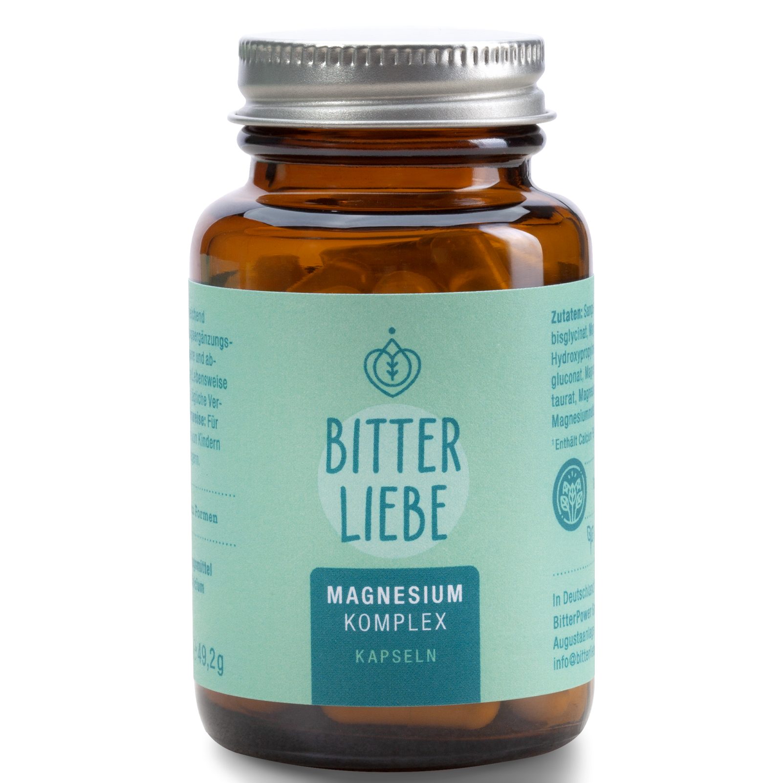 BitterLIebe - Magnesium Komplex - Kapseln mit Glycinate, Bisglycinat & Citrat - Kapseln