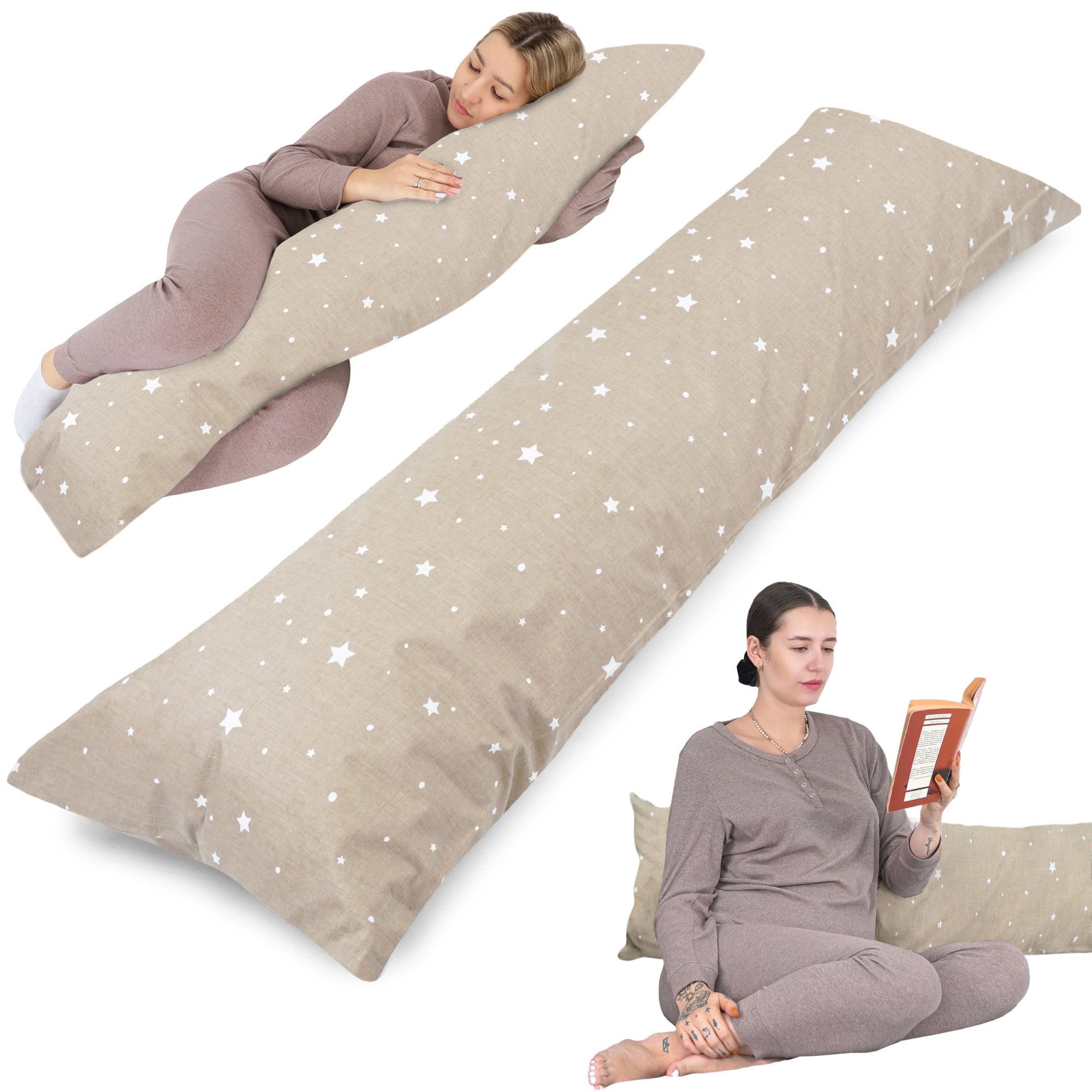 Totsy Baby Seitenschläferkissen Schwangerschaftskissen 40x145 cm - Kuschelkissen Schlafkissen