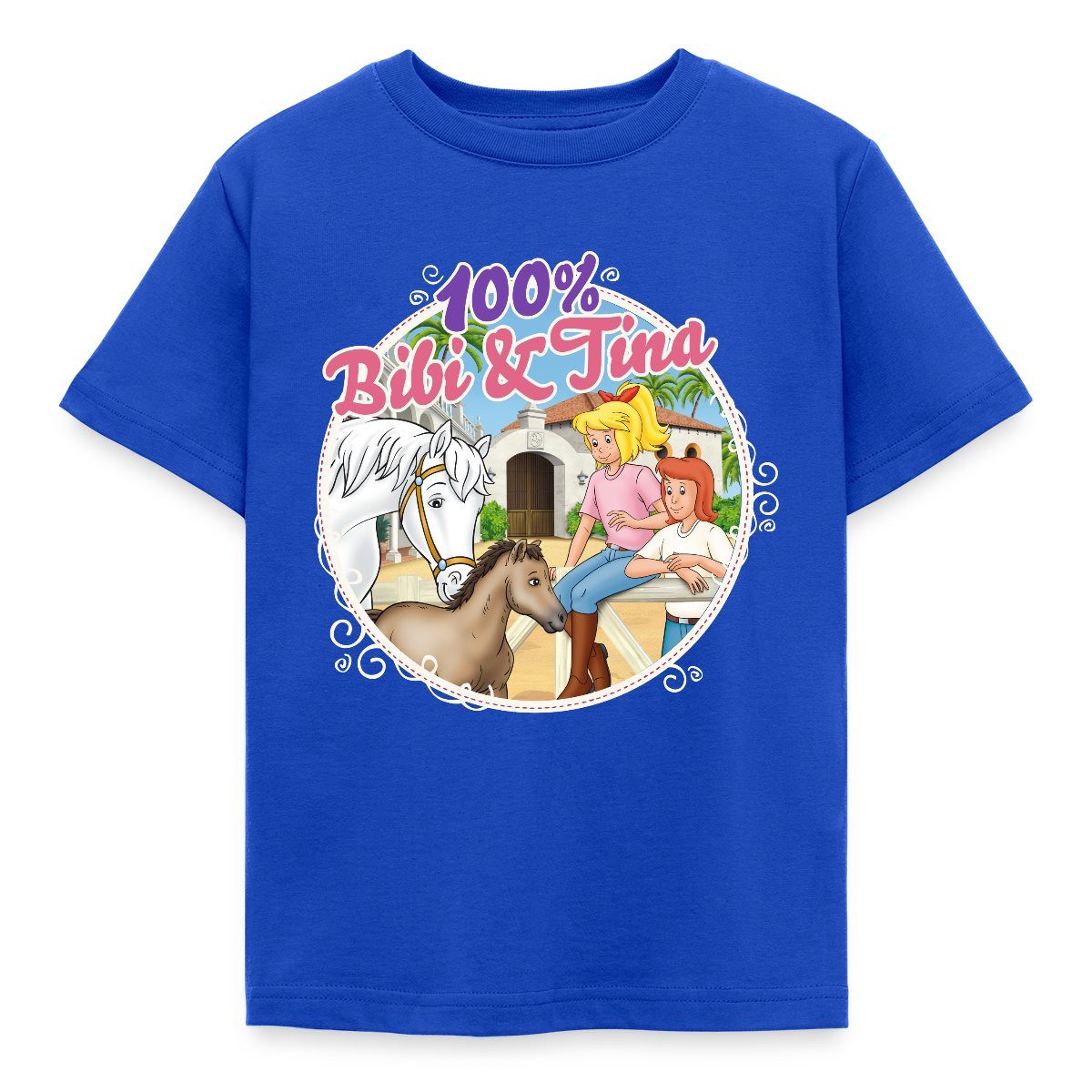 Spreadshirt T-Shirt Bibi und Tina 100. Folge Kinder T-Shirt (1-tlg)