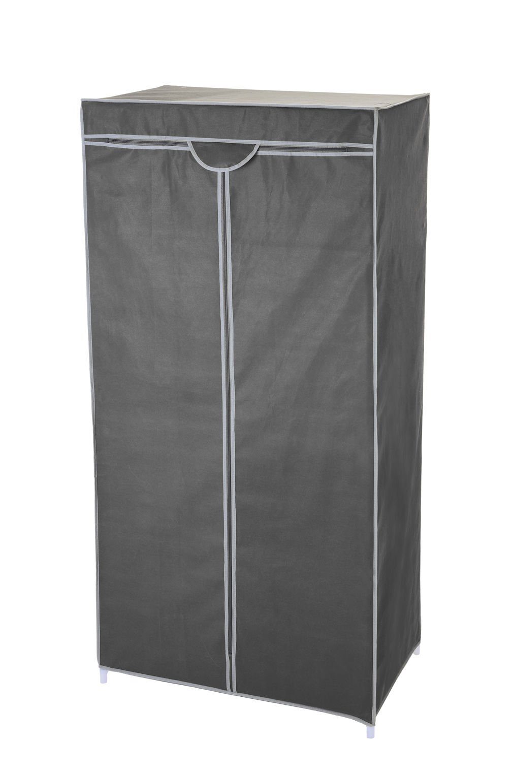 Spetebo Kleiderschrank Stoff Kleiderschrank grau - 160 x 75 cm (Stück, 1-St günstig online kaufen