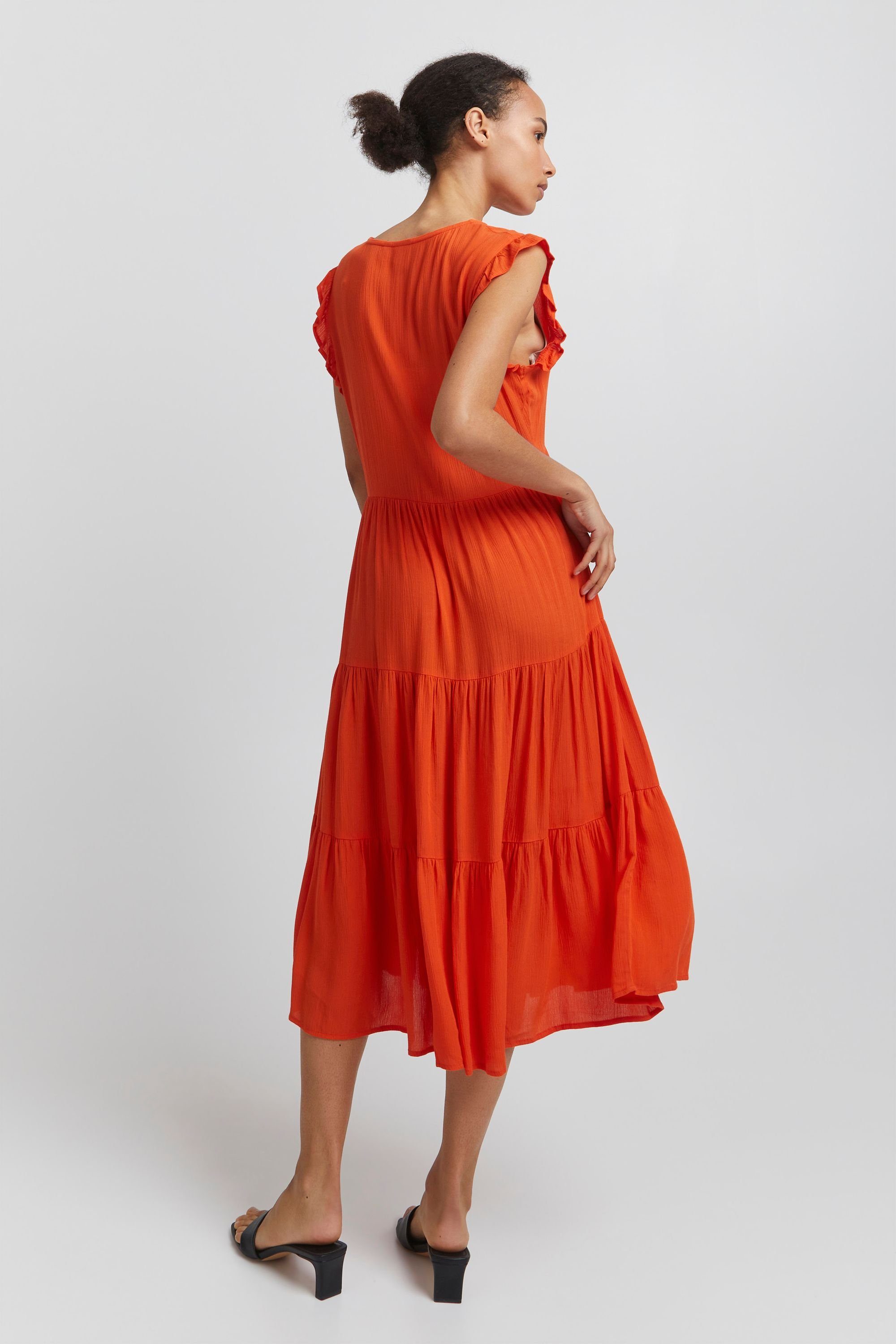Ichi Mandarin DR2 - A-Linien-Kleid 20116367 (171562) Red IHMARRO