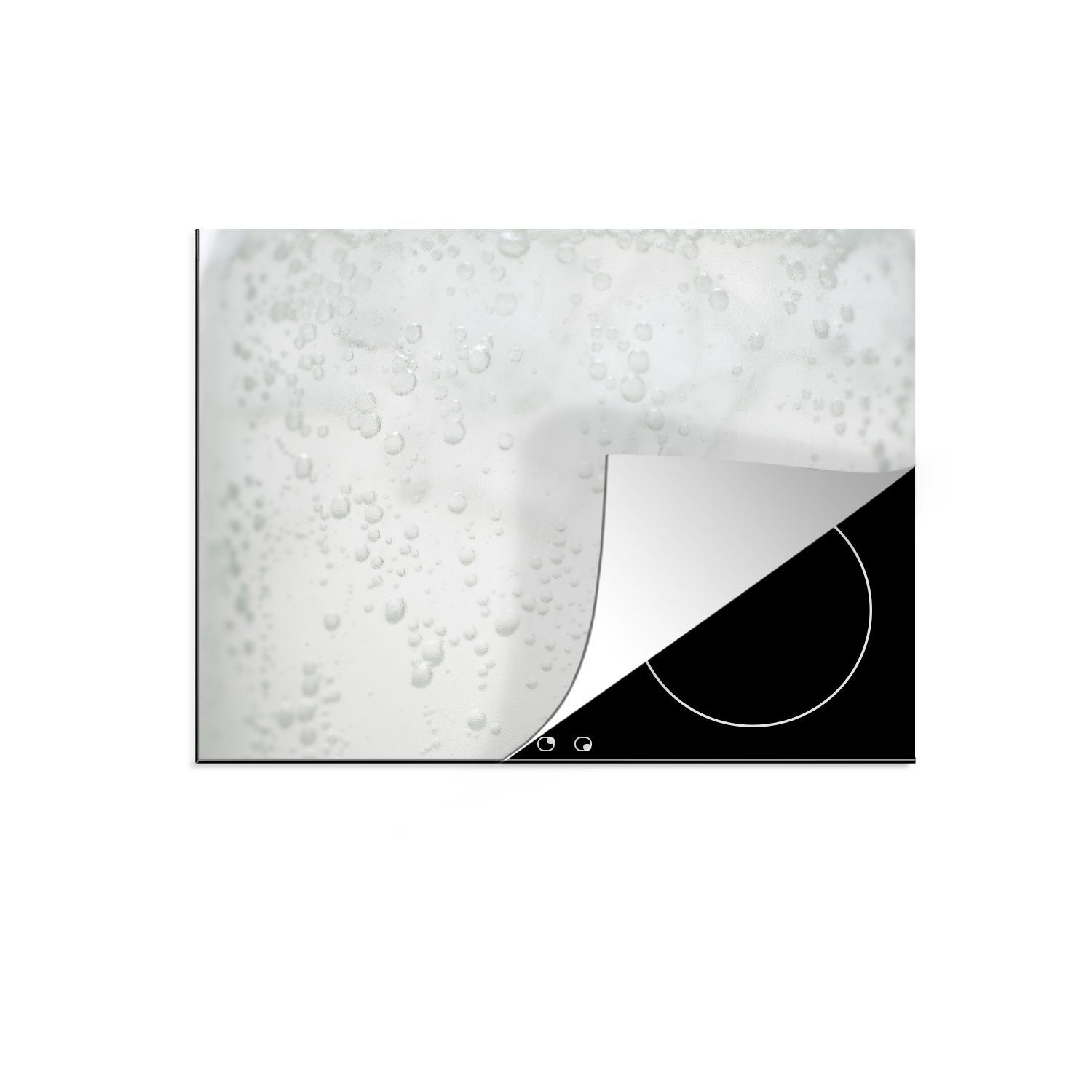 MuchoWow Herdblende-/Abdeckplatte Kleine Blasen im Wasser, Vinyl, (1 tlg), 70x52 cm, Mobile Arbeitsfläche nutzbar, Ceranfeldabdeckung
