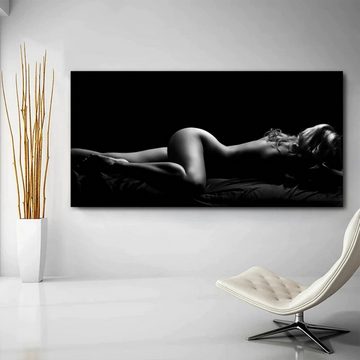 TPFLiving Kunstdruck (OHNE RAHMEN) Poster - Leinwand - Wandbild, Aktbild / Aktfotografie - Wanddeko Schlafzimmer - (Stilvolle Erotik in 13 Größen bis zu 80 x 240 cm zur Auswahl), Farben: scharz-weiß - Größe: 20x40cm