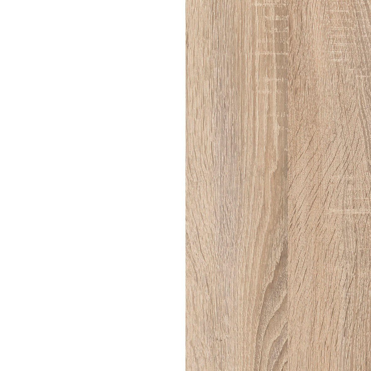 Flex-Well Classic Geschirrschrank Florida 50 cm Weiß-Sonoma Eiche günstig online kaufen