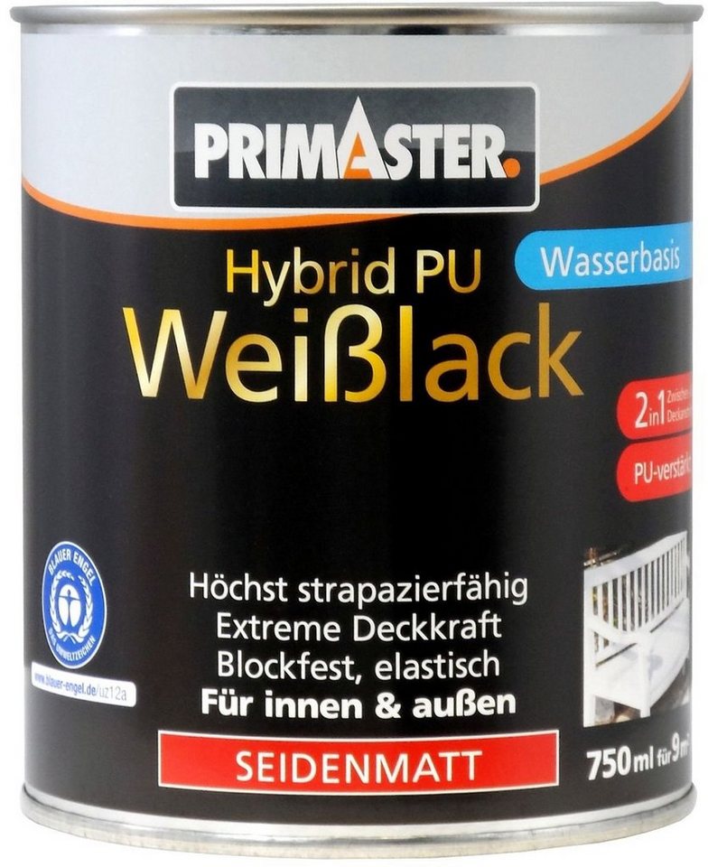 Thumbnail - Primaster Weißlack Primaster Hybrid-PU-Weißlack 750 ml seidenmatt
