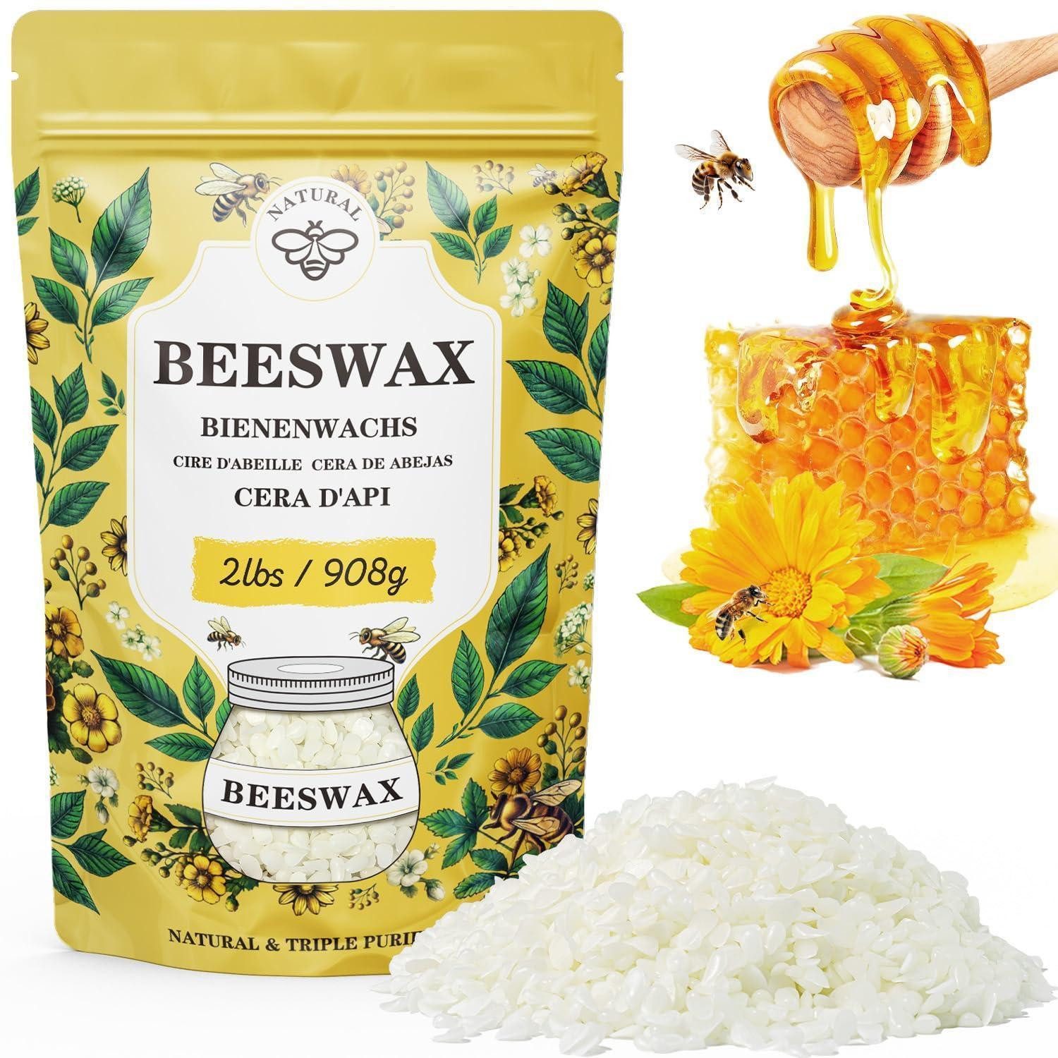 LuxusKollektion Bienenwachskerze Bienenwachs Pastillen Weiss 908G Bio Kosmetik Kerze