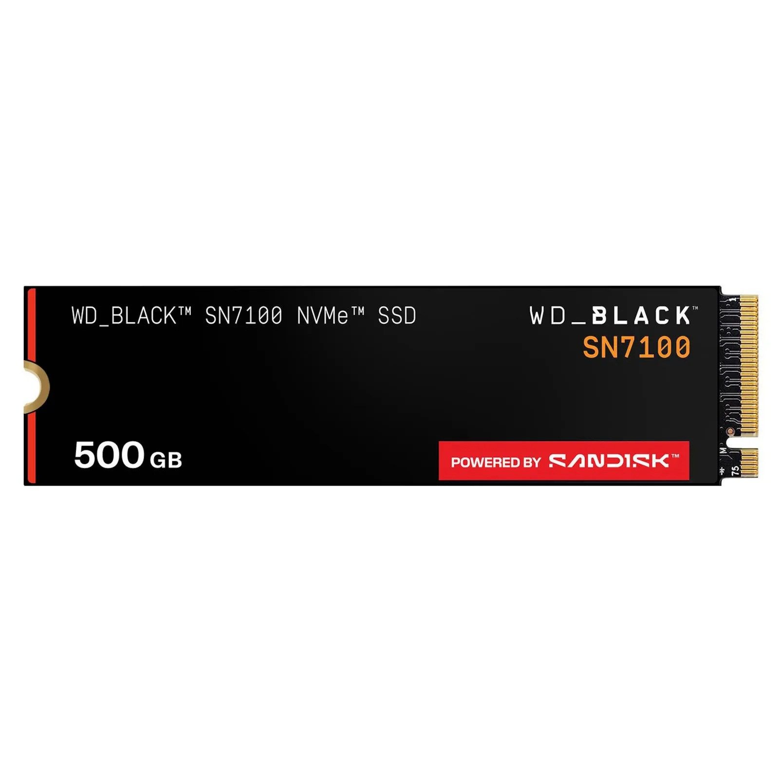 Western Digital WD Black SN7100 interne SSD (500 GB) Internal" 5150 MB/S Lesegeschwindigkeit, 4900 MB/S Schreibgeschwindigkeit, WD Black SN7100 500GB NVMe SSD für Handheld Gaming und Laptops schnell