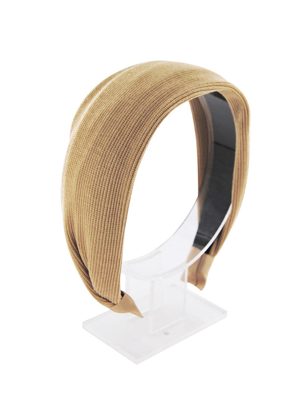 axy Haarreif Breiter aus geripptem Stoff elegant, Damen Breiter Haarreif Haarband Haarreifen