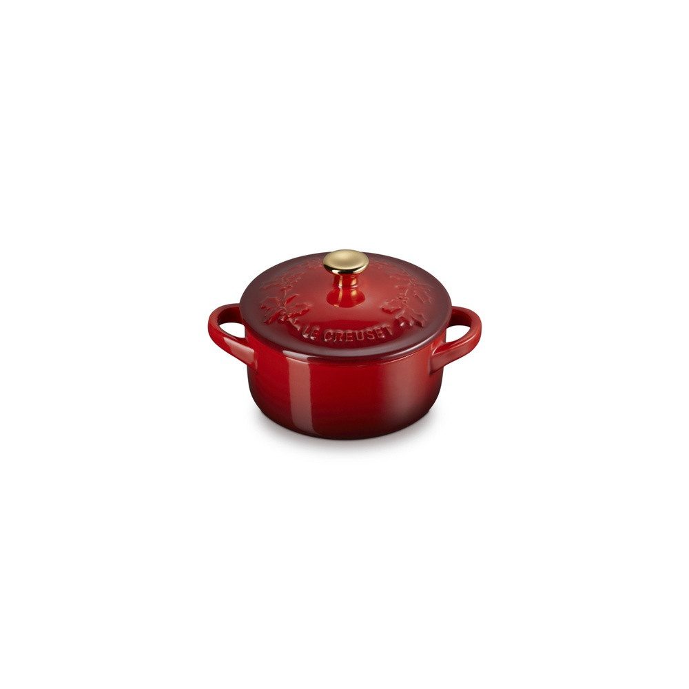 LE CREUSET Auflaufform LeCreuset Mini Cocotte Holly, Auswahl Kirschrot