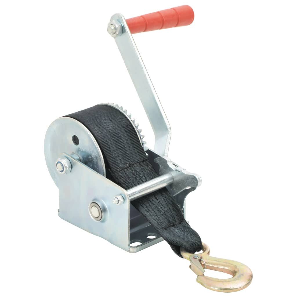 vidaXL Seilwinde Handwinde mit Gurt 360 kg, (1-St)