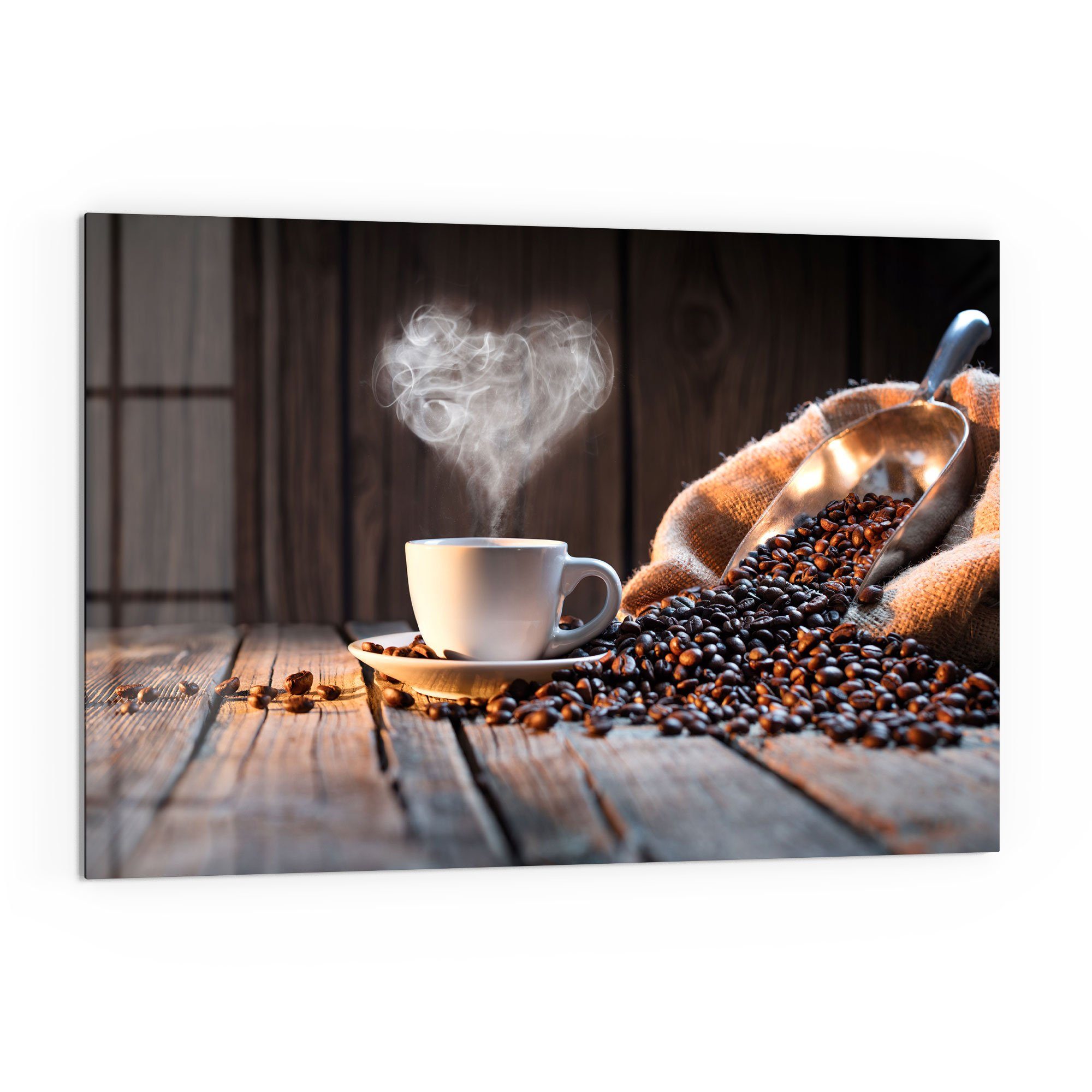 DEQORI Küchenrückwand 'Rustikale Kaffeeliebe', Glas Spritzschutz günstig online kaufen