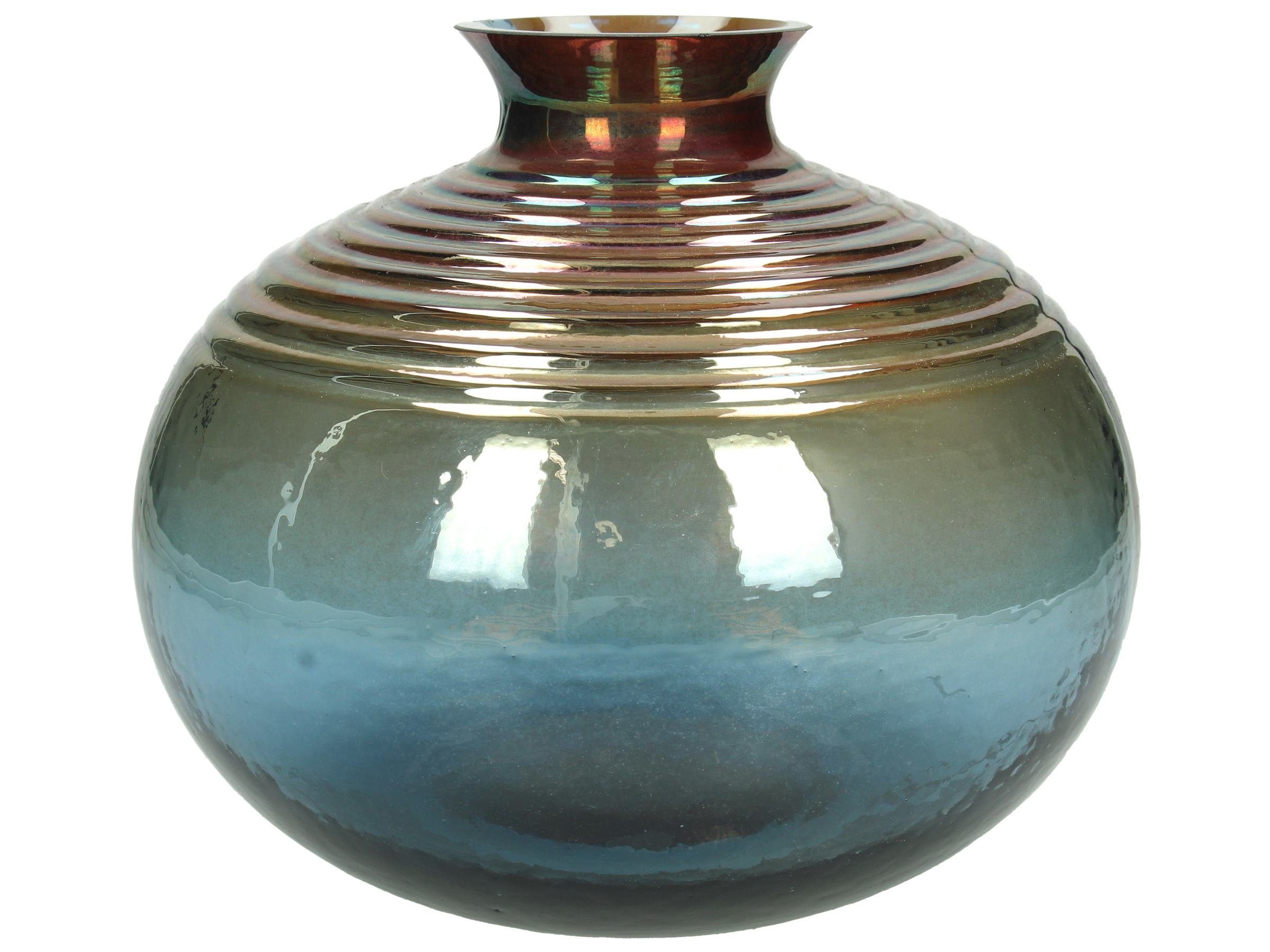 (kein Engelnburg Dekovase Blumenvase 18x21x21 Set) Blau Glas Set, Engelnburg Vase 1er